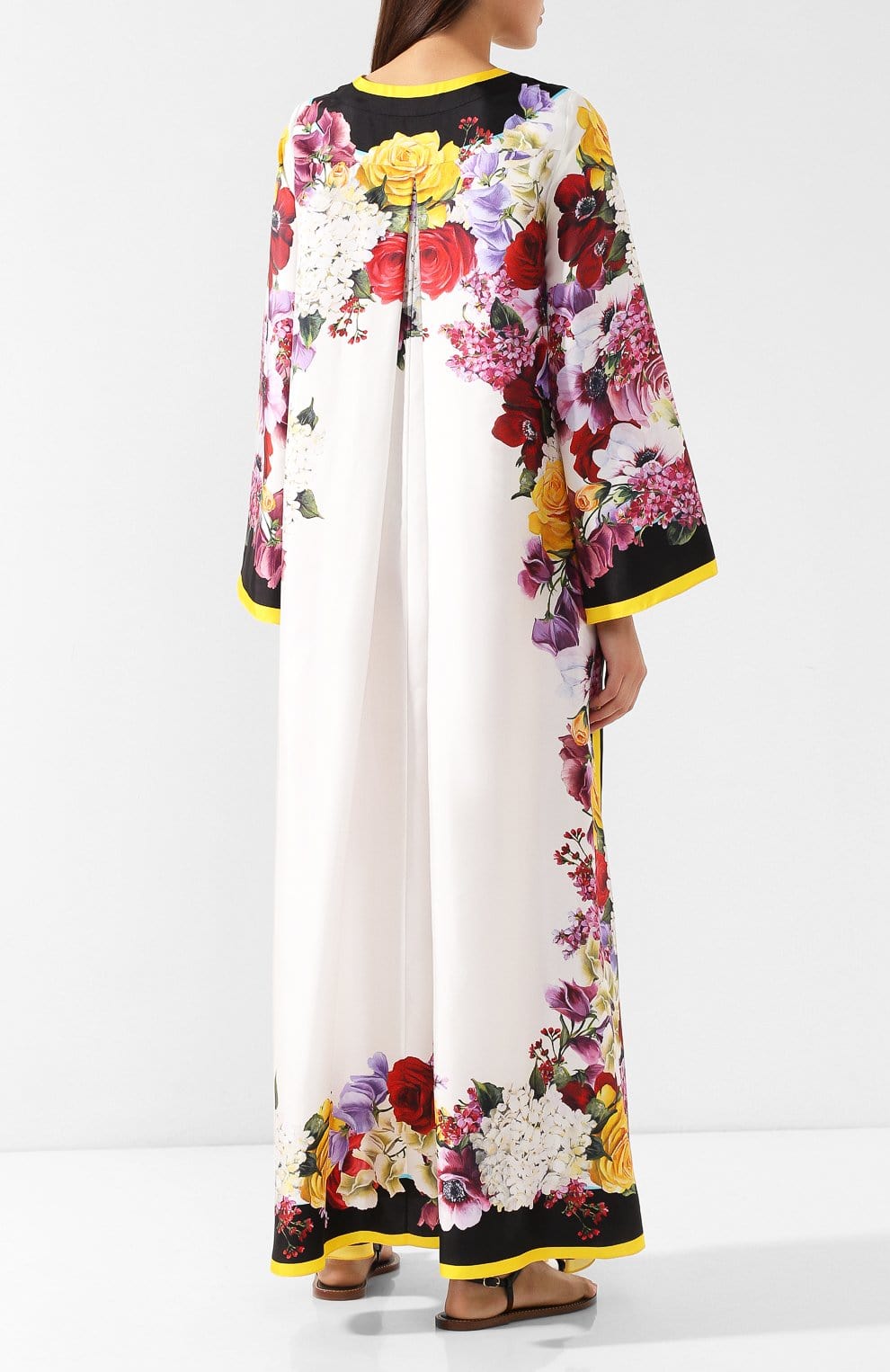 Dolce & Gabbana Floral-Print Silk Kaftan