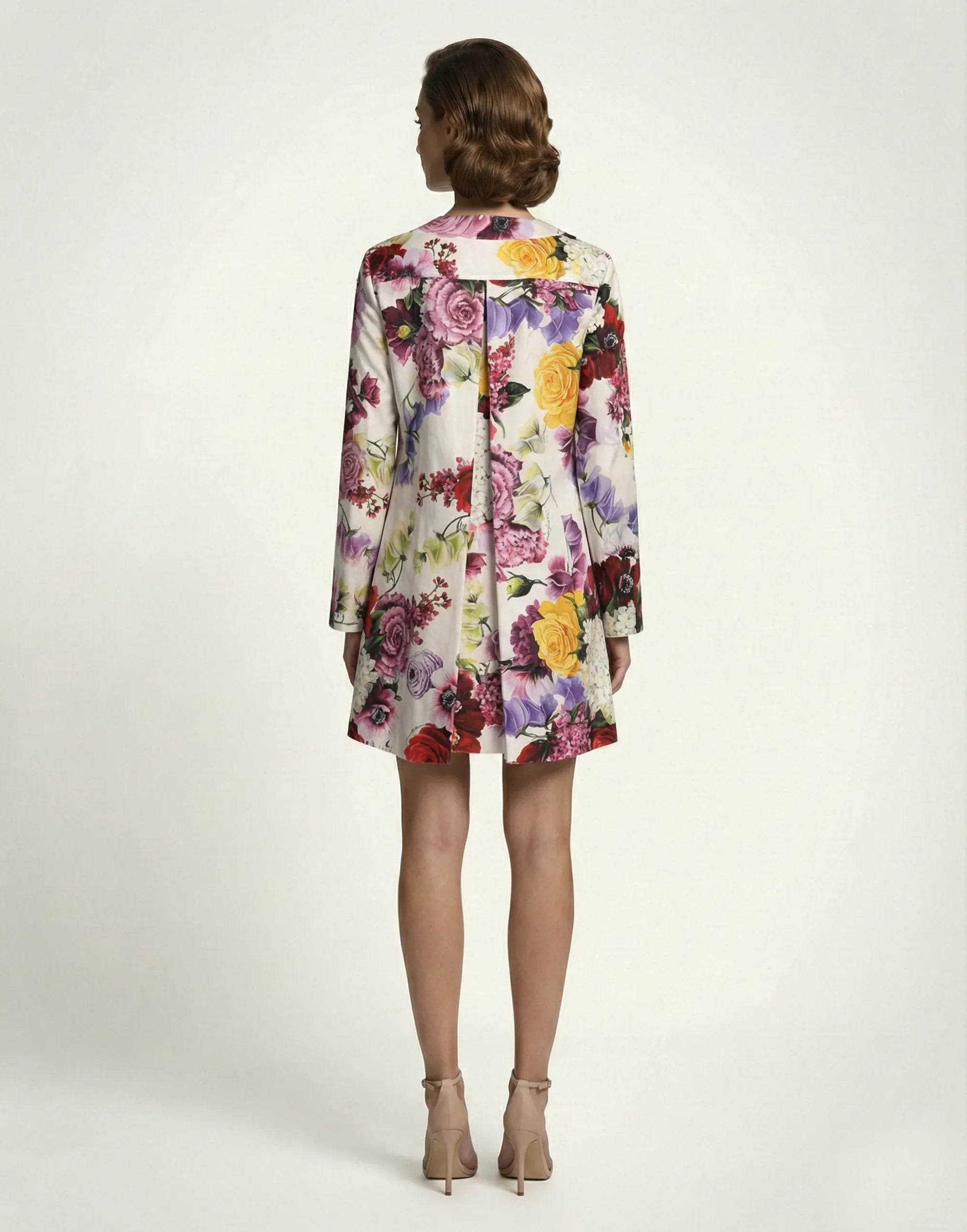 Dolce & Gabbana Floral Print Silk Mini Shift Dress