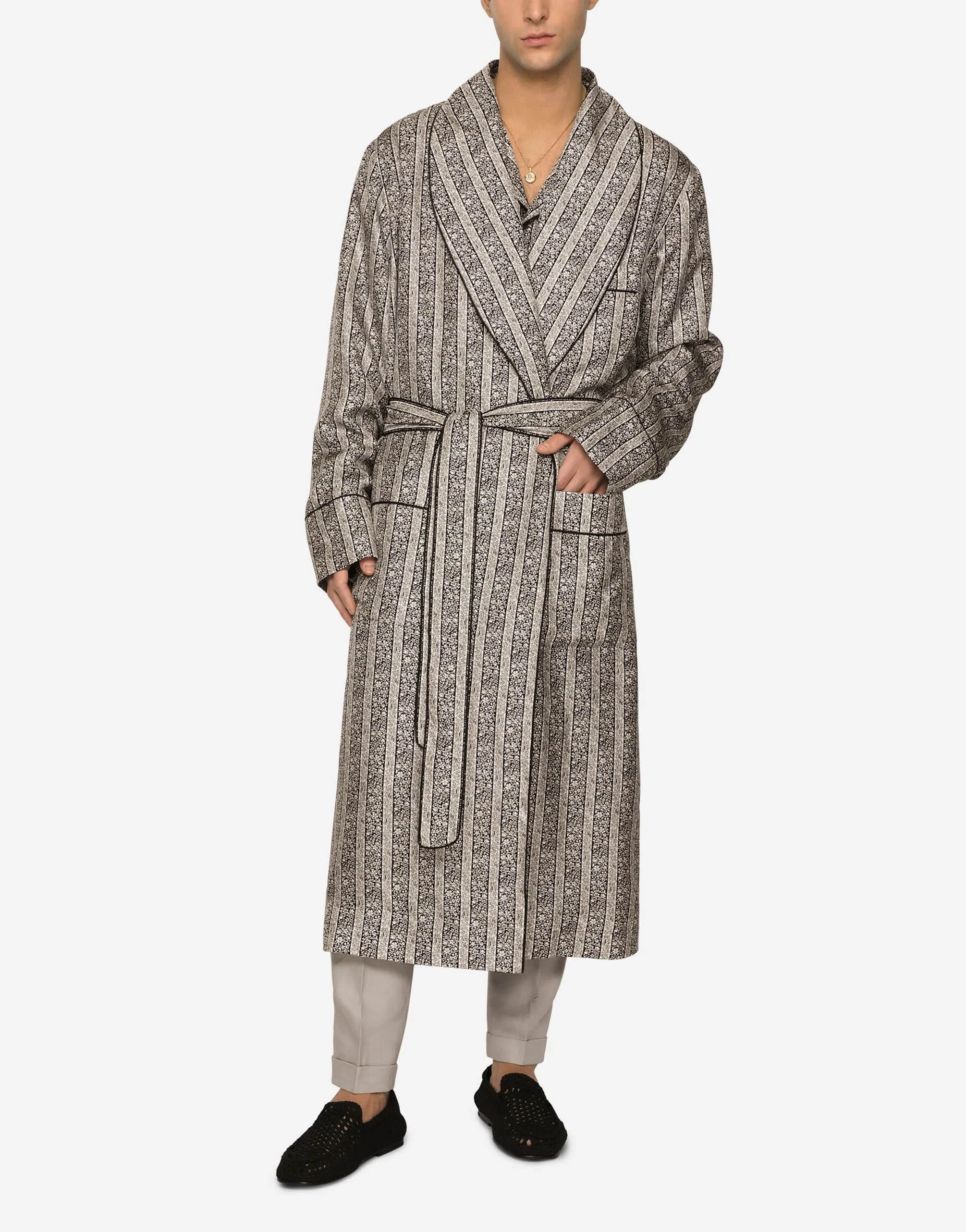 Dolce & Gabbana Floral-Print Silk Robe