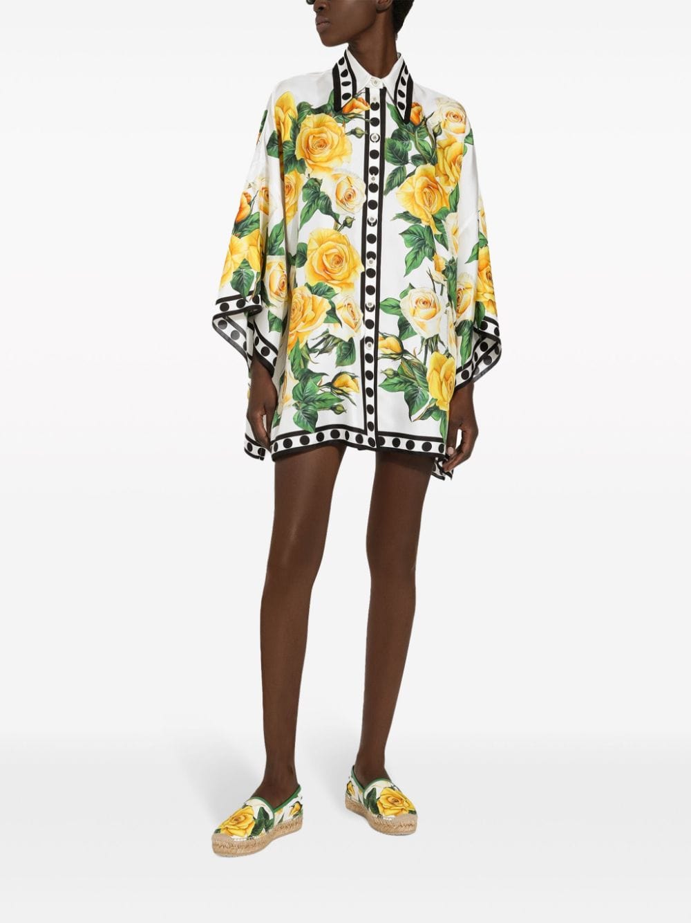 Dolce & Gabbana Floral-Print Silk Shirt