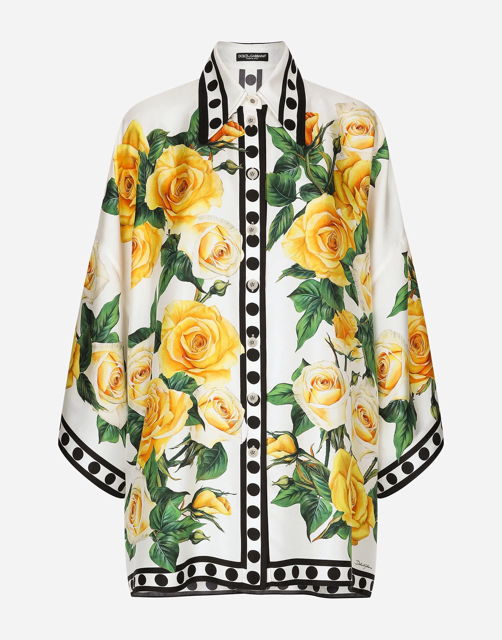 Dolce & Gabbana Floral-Print Silk Shirt