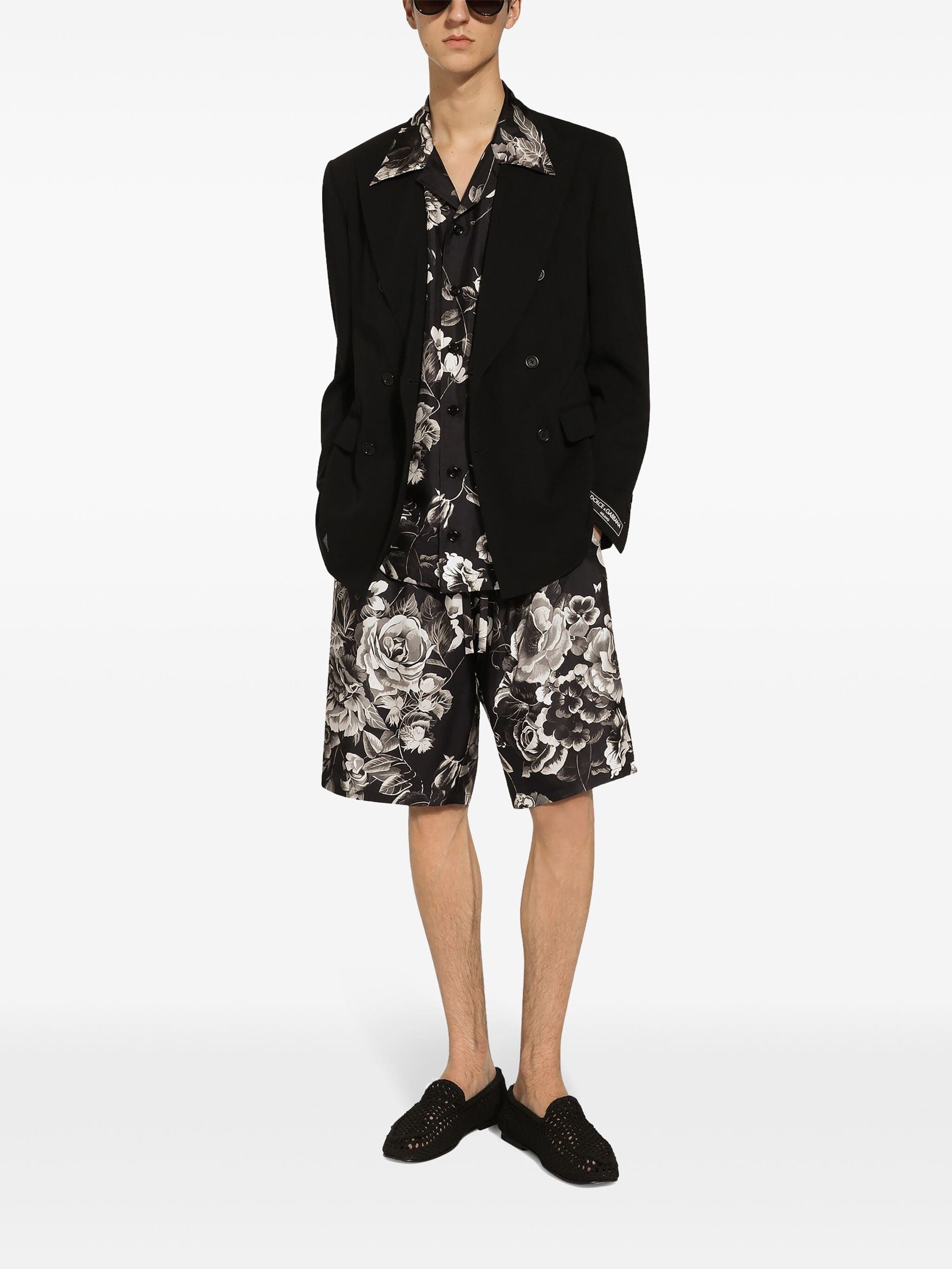 Dolce & Gabbana Dolce & Gabbana hawaii silk shirt with floral print set