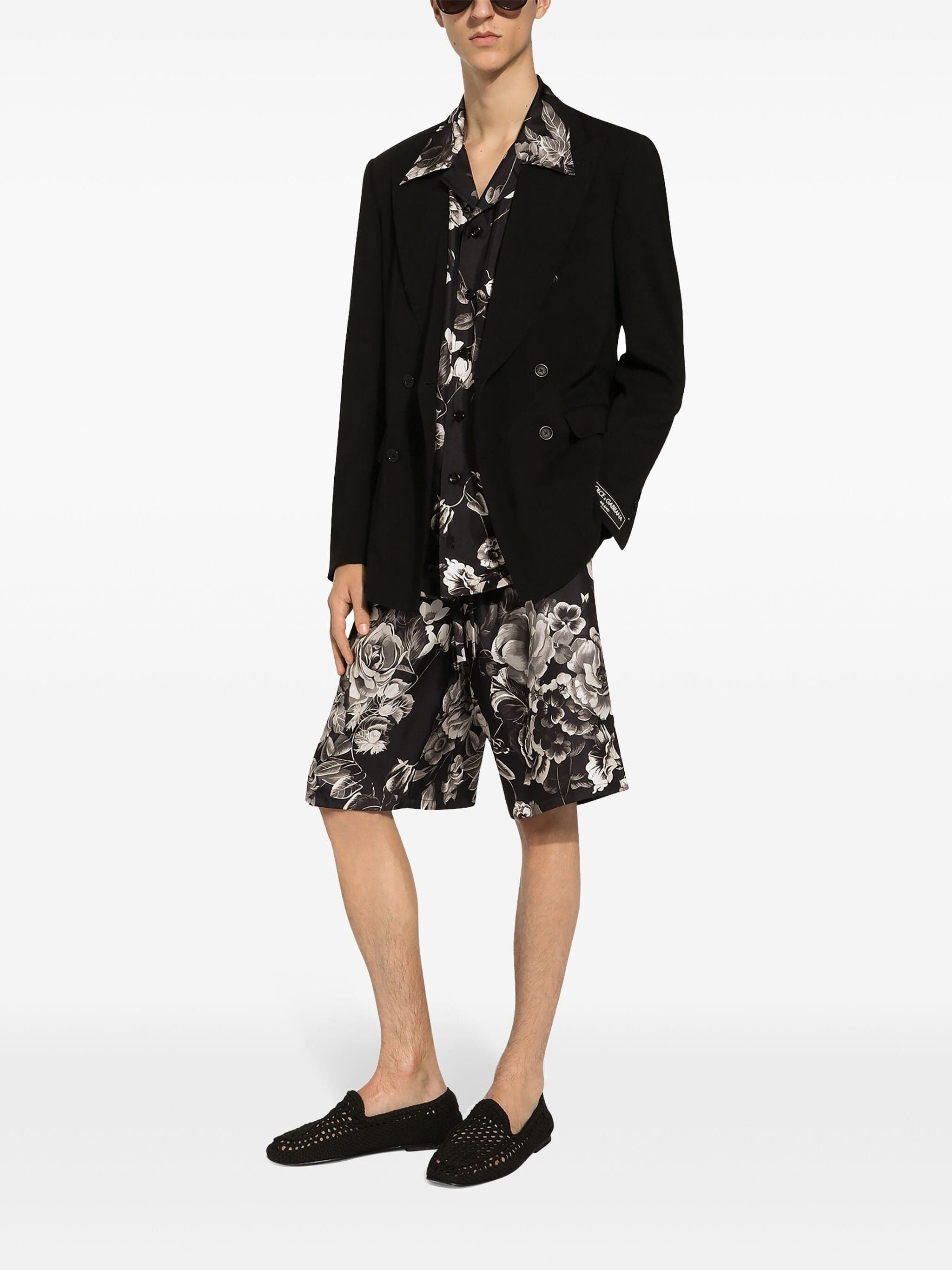 Dolce & Gabbana Dolce & Gabbana hawaii silk shirt with floral print set