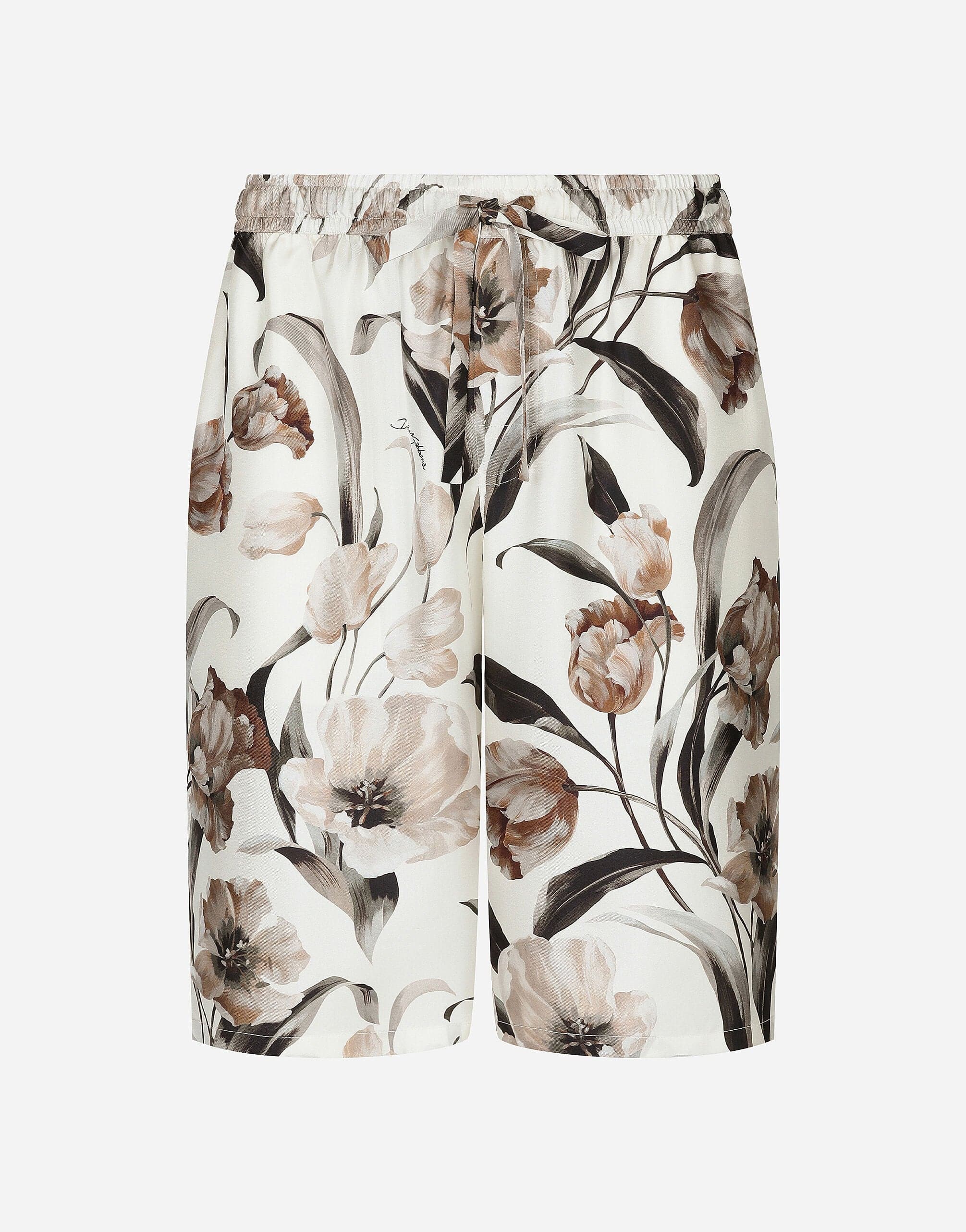 Dolce & Gabbana Floral-Print Silk Shorts