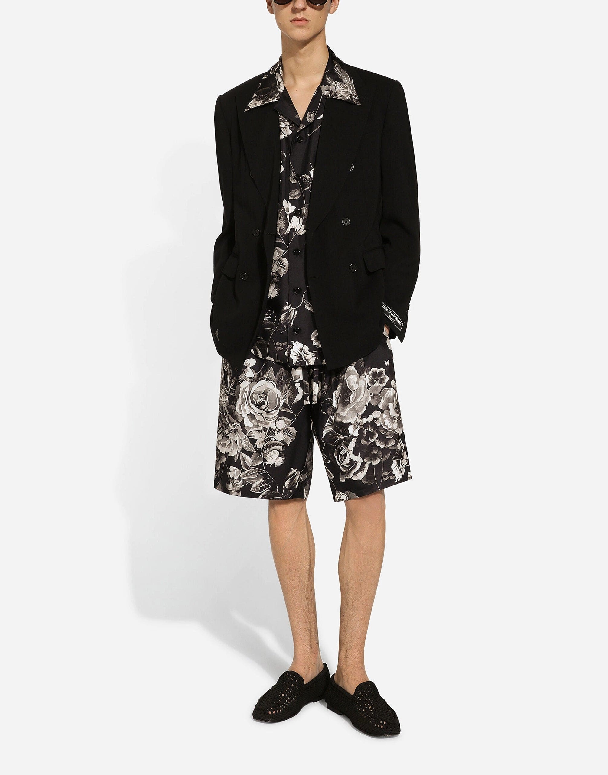 Dolce & Gabbana Floral-Print Silk Vanity Shorts