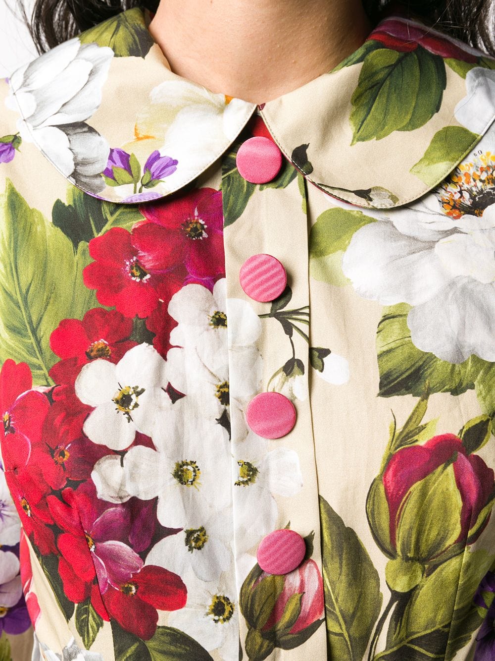 Dolce & Gabbana Floral Print Tie Waist Dress