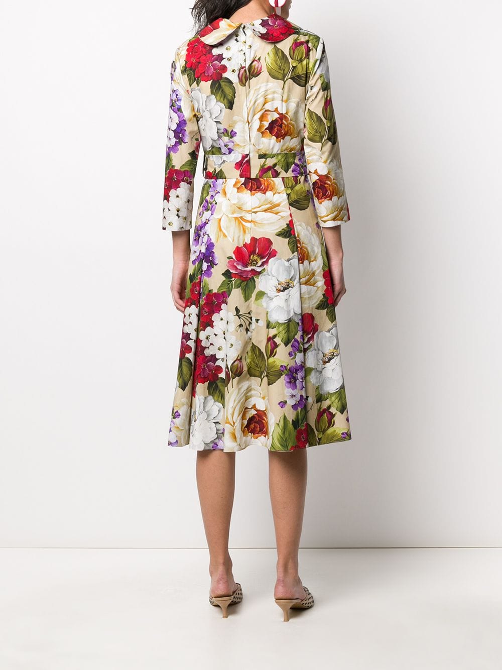 Dolce & Gabbana Floral Print Tie Waist Dress