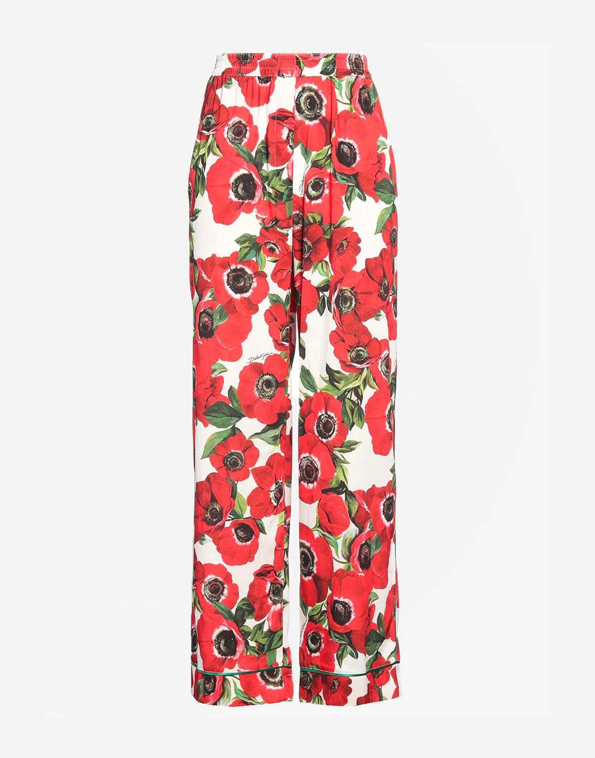 Dolce & Gabbana Floral-Print Wid-Leg Pants