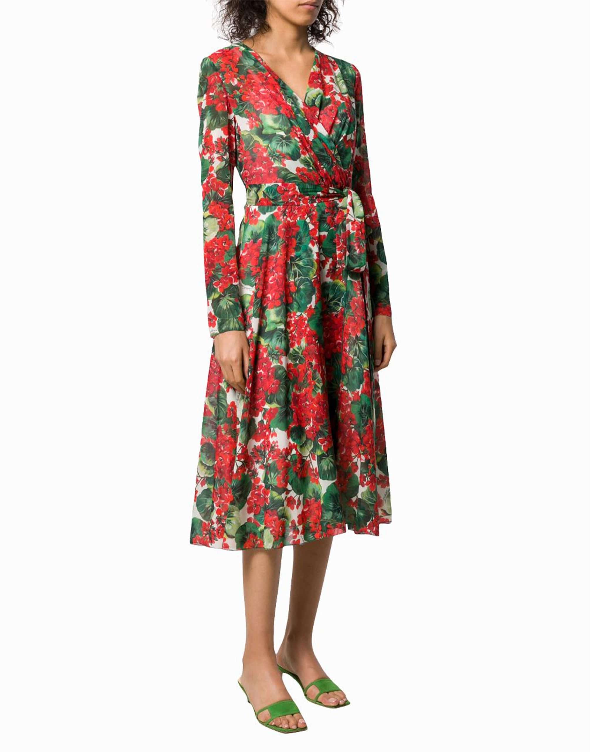 Dolce & Gabbana Floral Print Wrap Dress