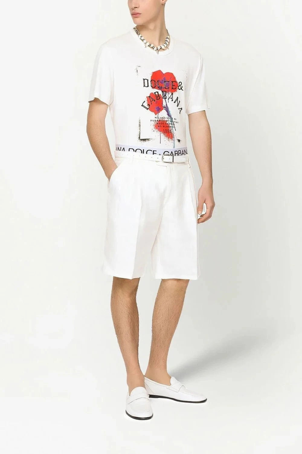 Dolce & Gabbana Floral-Printed Cotton T-Shirt