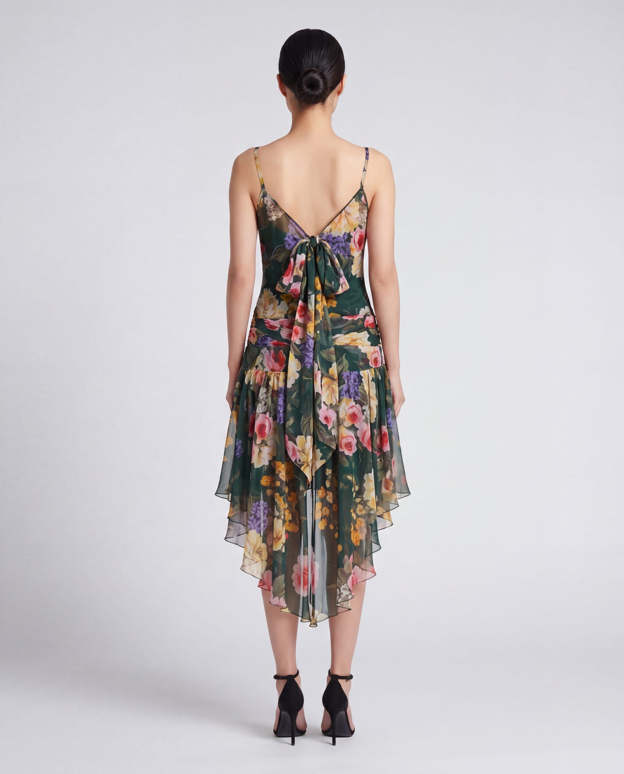 Dolce & Gabbana Multicolor Floral Print Sleeveless Mini Dress