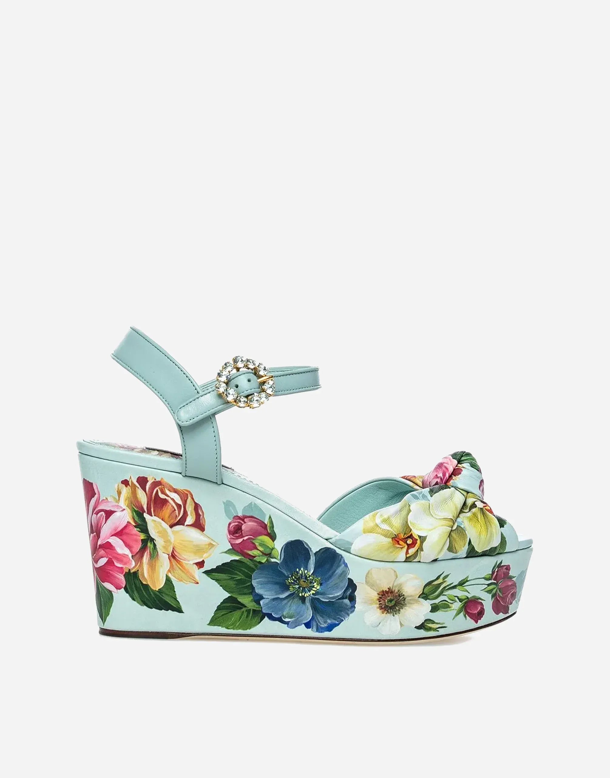 Dolce & Gabbana Floral Wedge Sandals