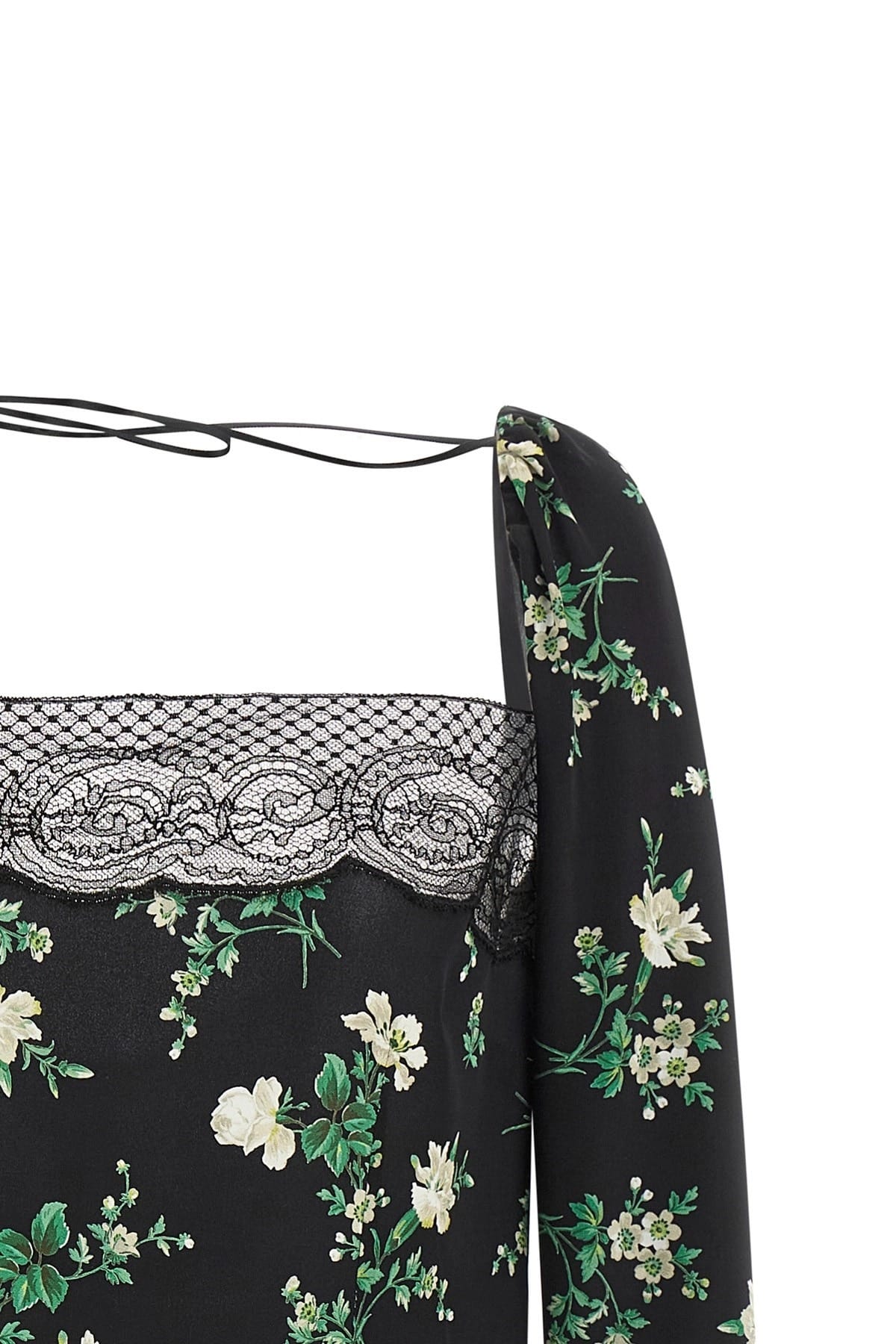 Dolce & Gabbana 花柄プリント レース切り替えトップス | Sendegaro JP