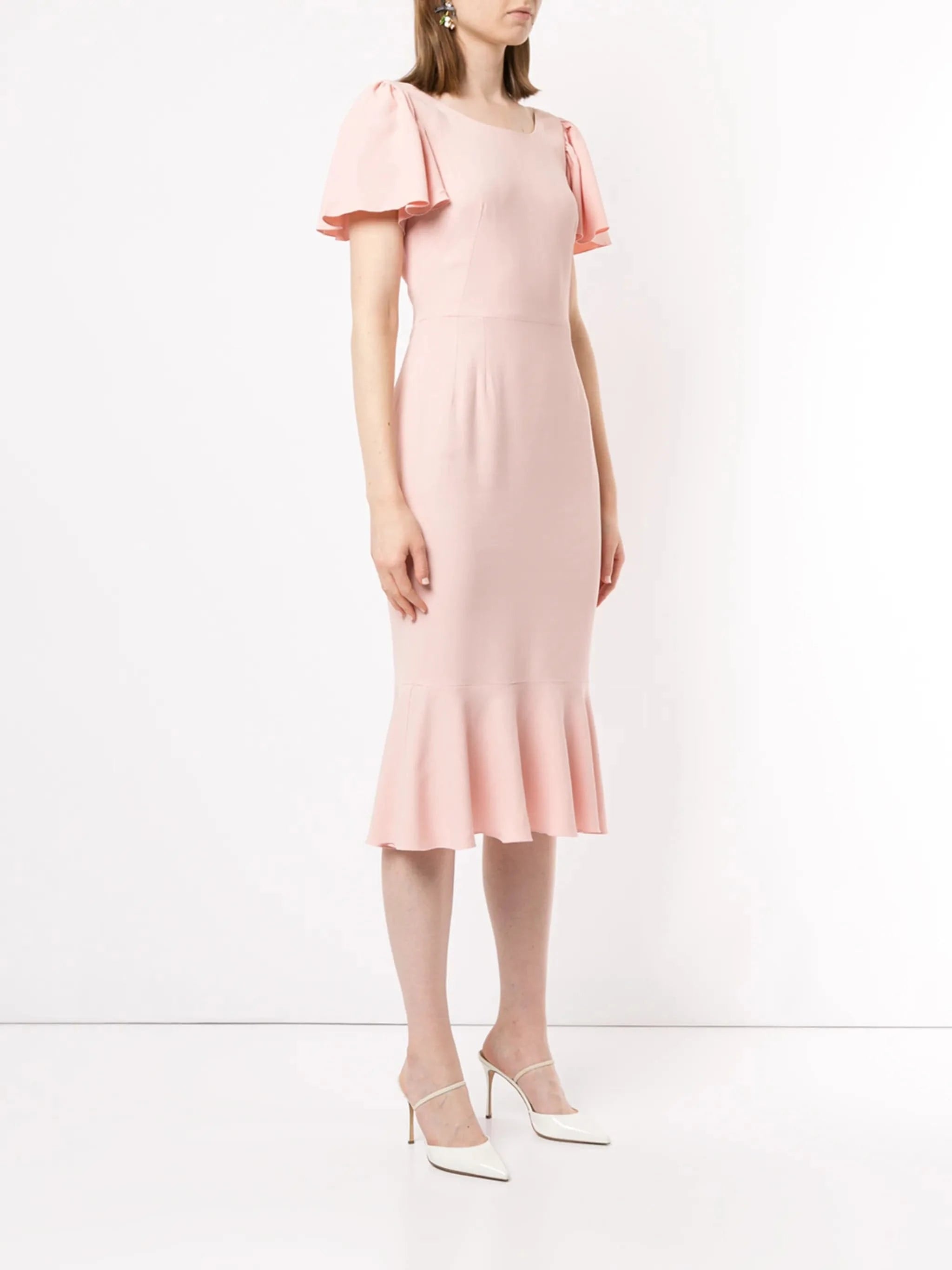 Dolce & Gabbana Flutter Sleeve Midi Dress