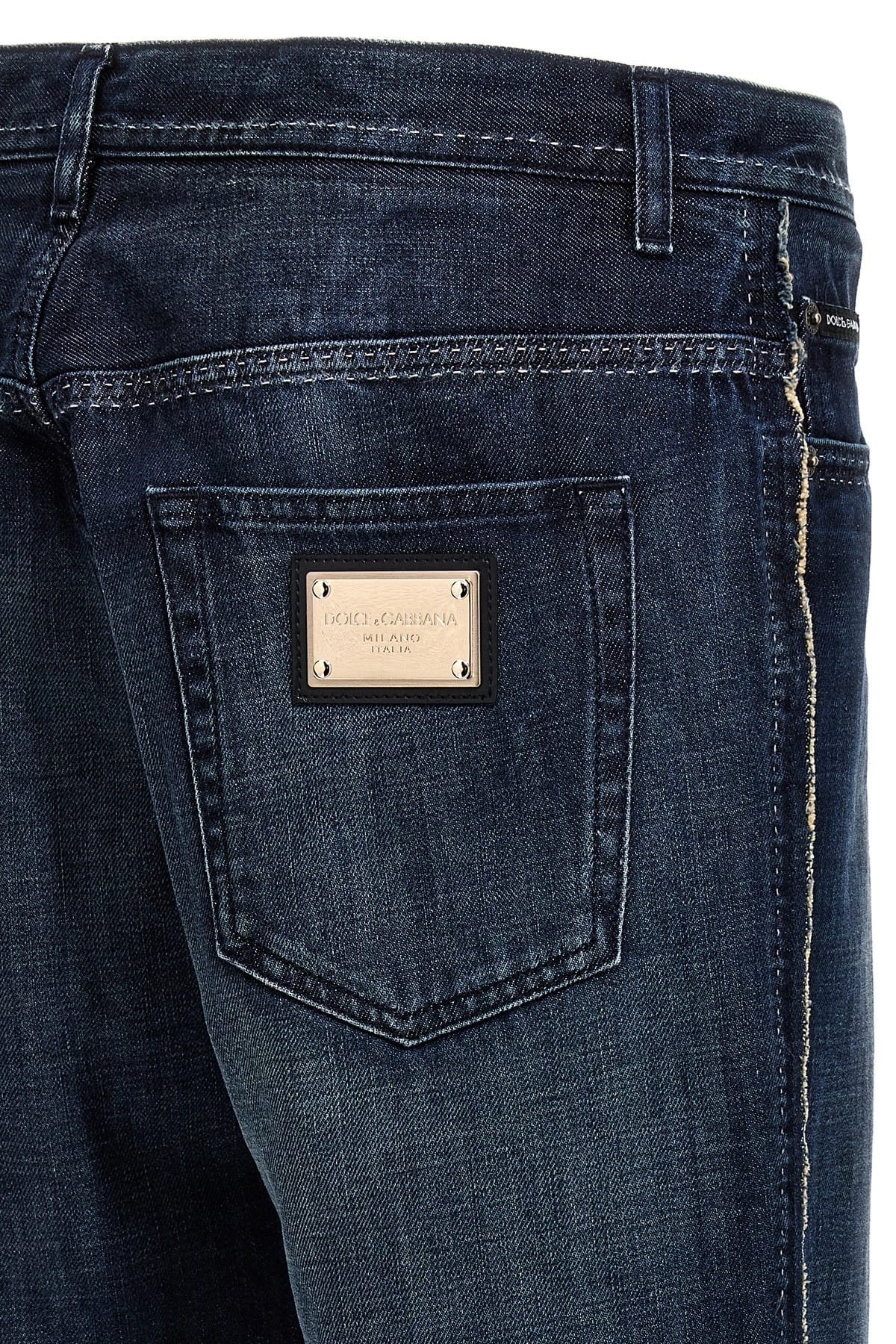 Dolce & Gabbana Fringed Stitching Skinny Jeans | Sendegaro ZA