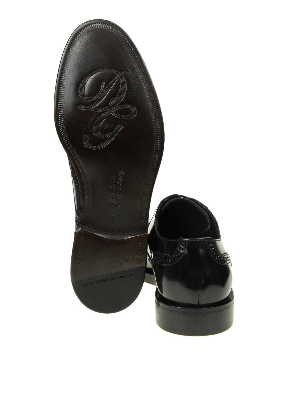 Dolce & Gabbana Full Brogue Leather Derby Shoes