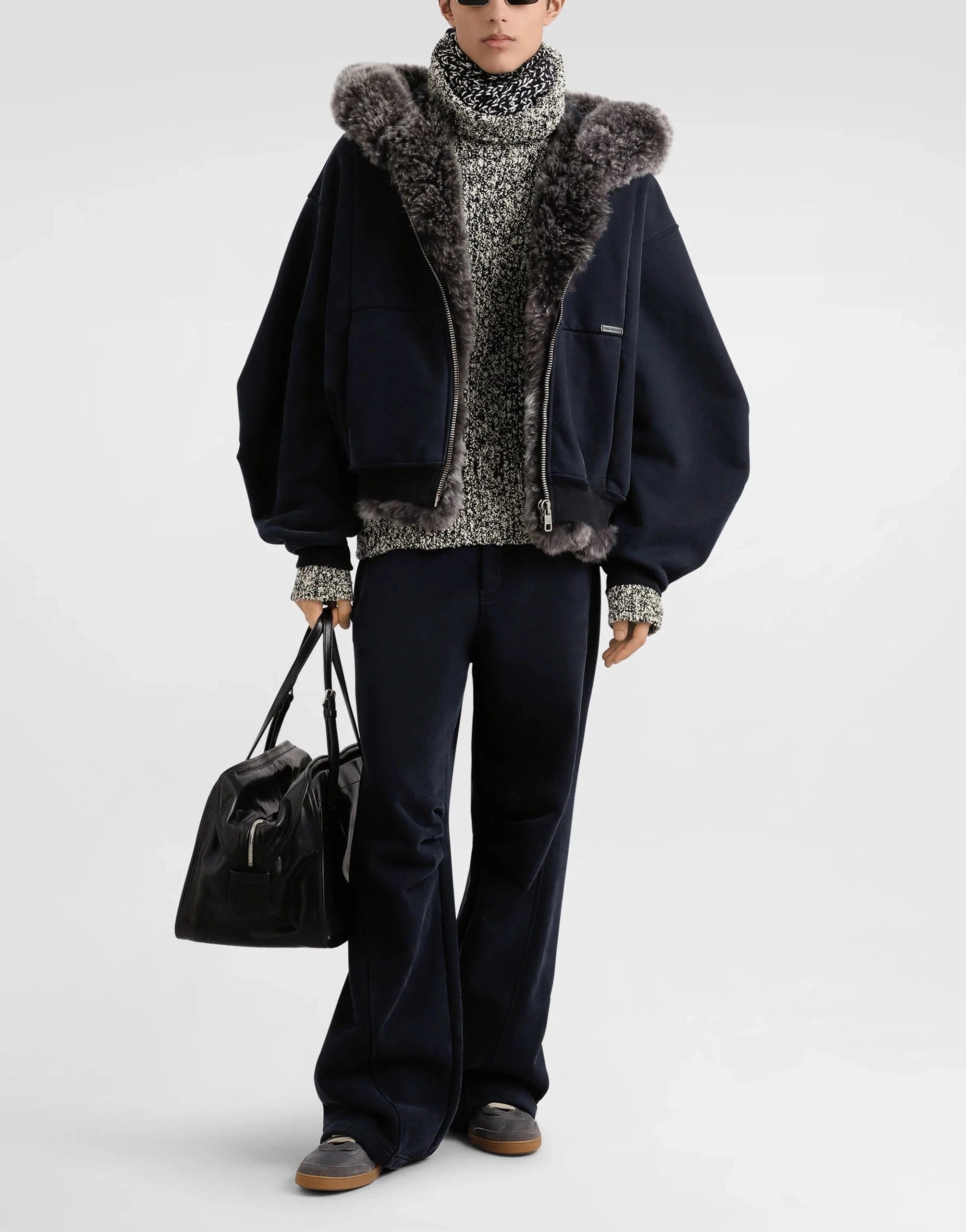 Dolce & Gabbana Fur-Trim Hoodie