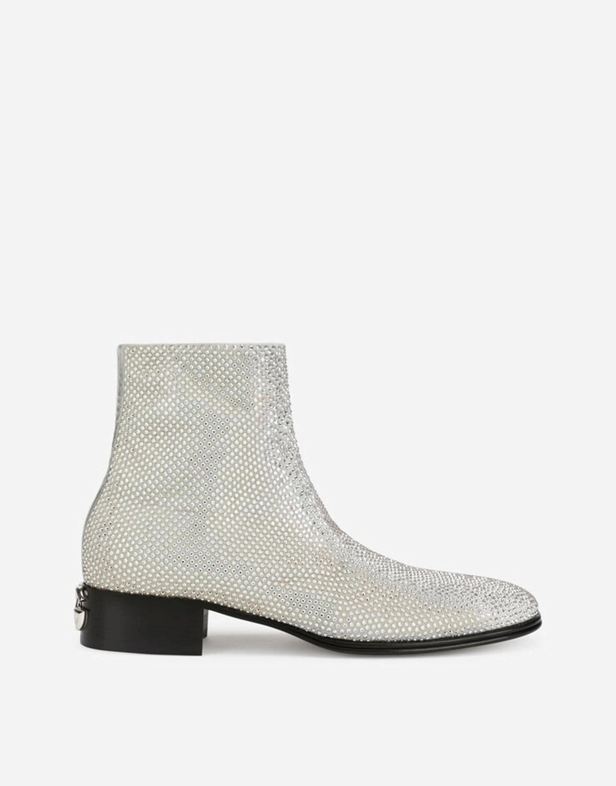 Dolce & Gabbana Fusible Rhinestones-Embellished Ankle Boots