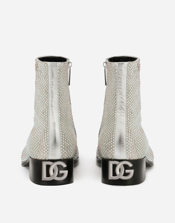 Dolce & Gabbana Fusible Rhinestones-Embellished Ankle Boots