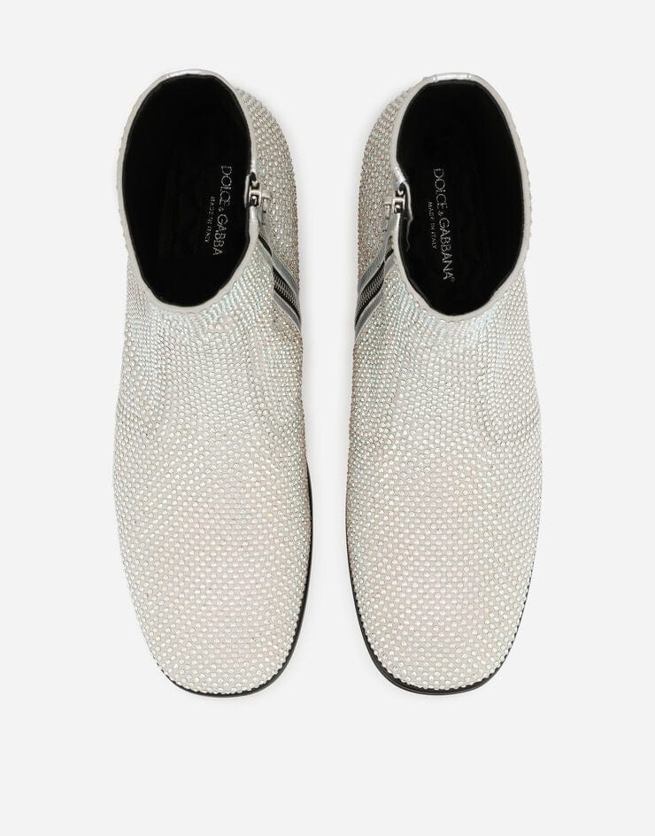 Dolce & Gabbana Fusible Rhinestones-Embellished Ankle Boots