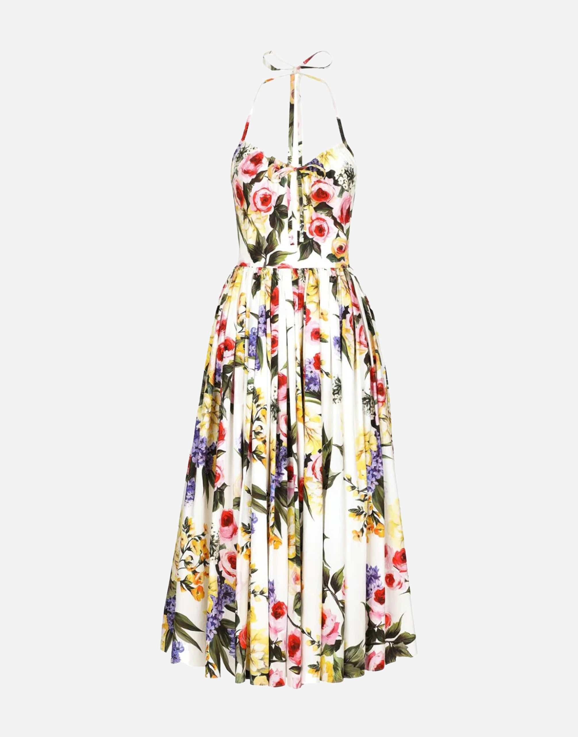 Dolce & Gabbana Garden-Print Midi Dress