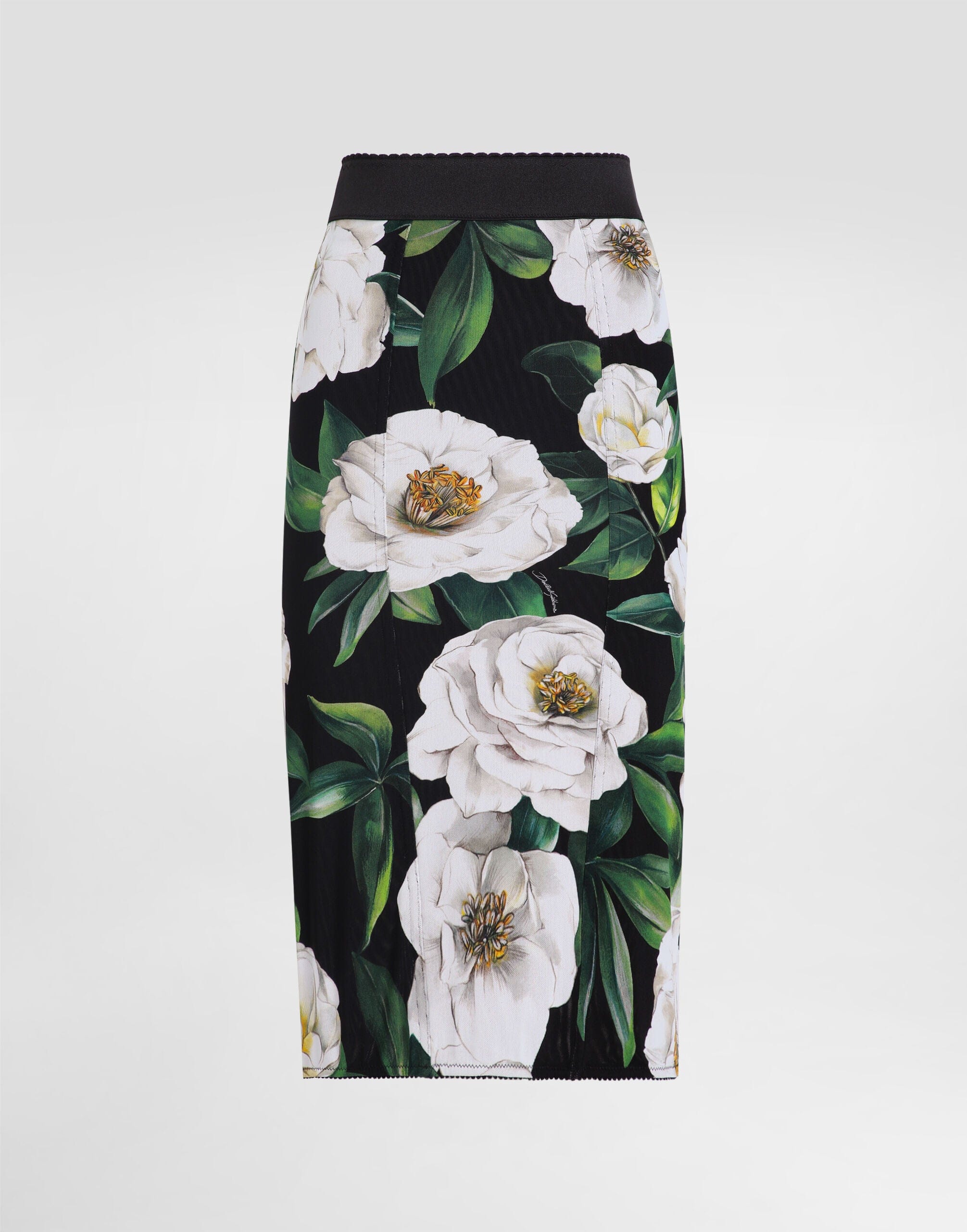 Dolce & Gabbana Gardenia And Floral Print Skirt