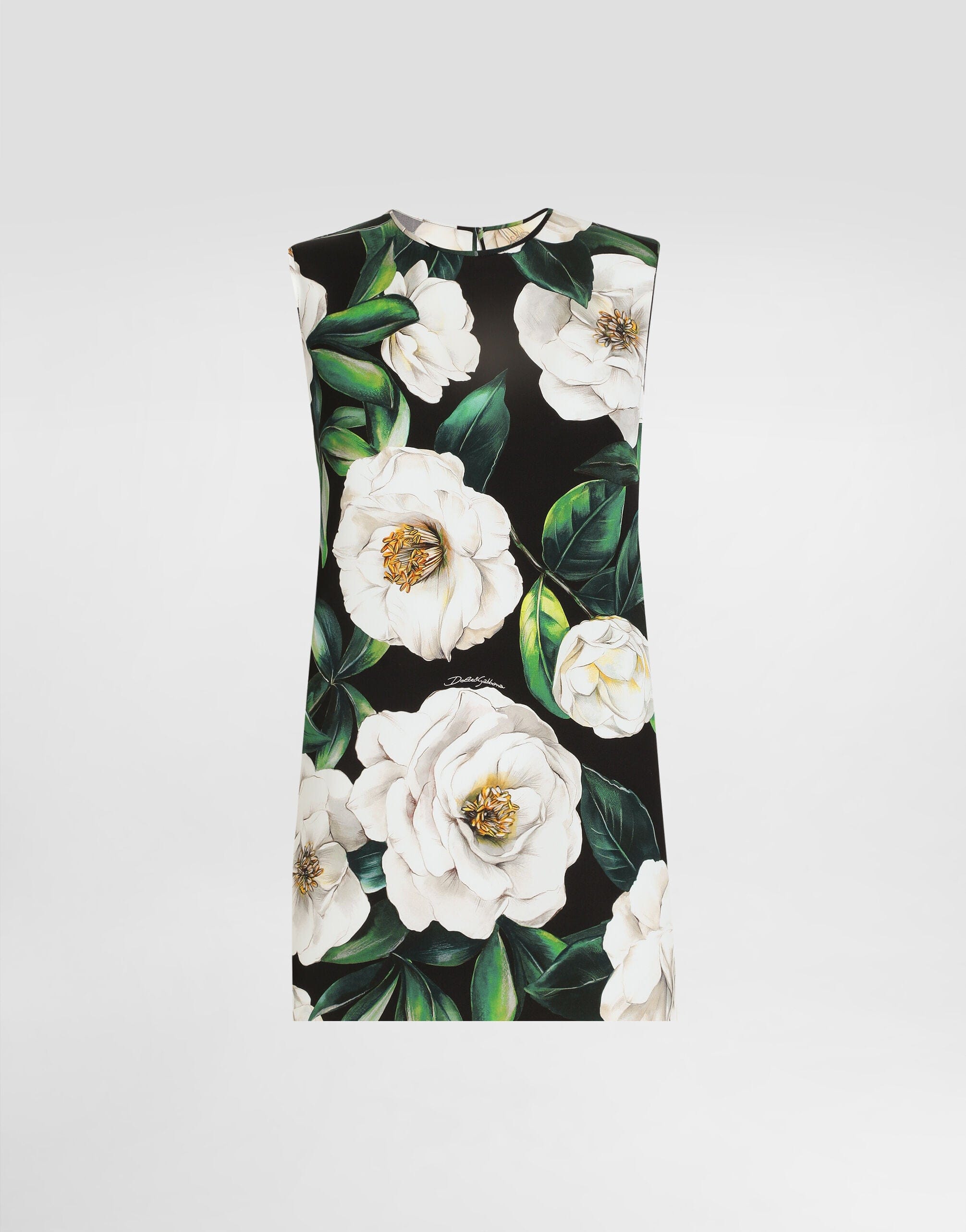 Dolce & Gabbana Gardenia-Print Charmeuse Top