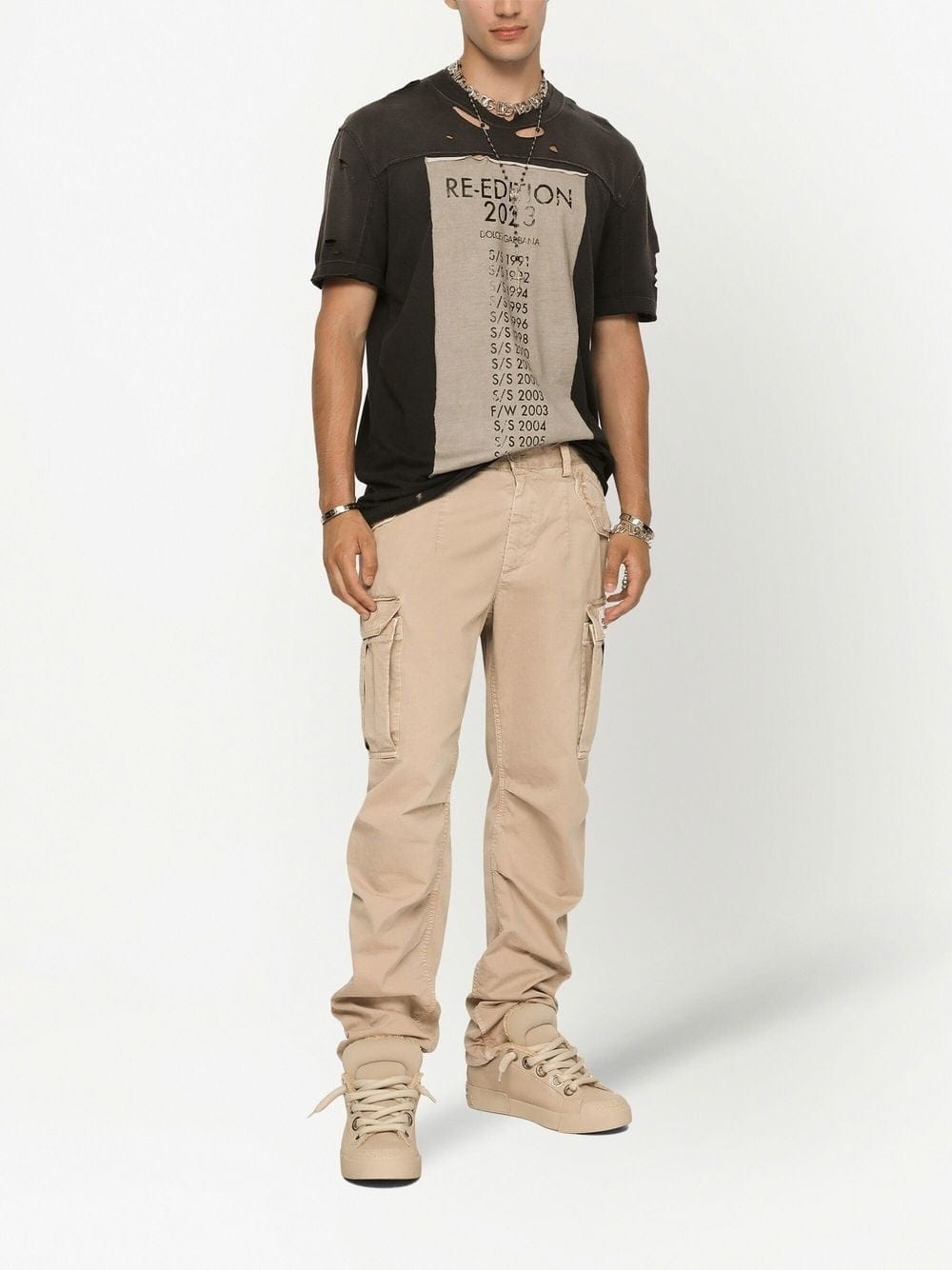 Dolce & Gabbana Garment-Dyed Cotton Cargo Pants
