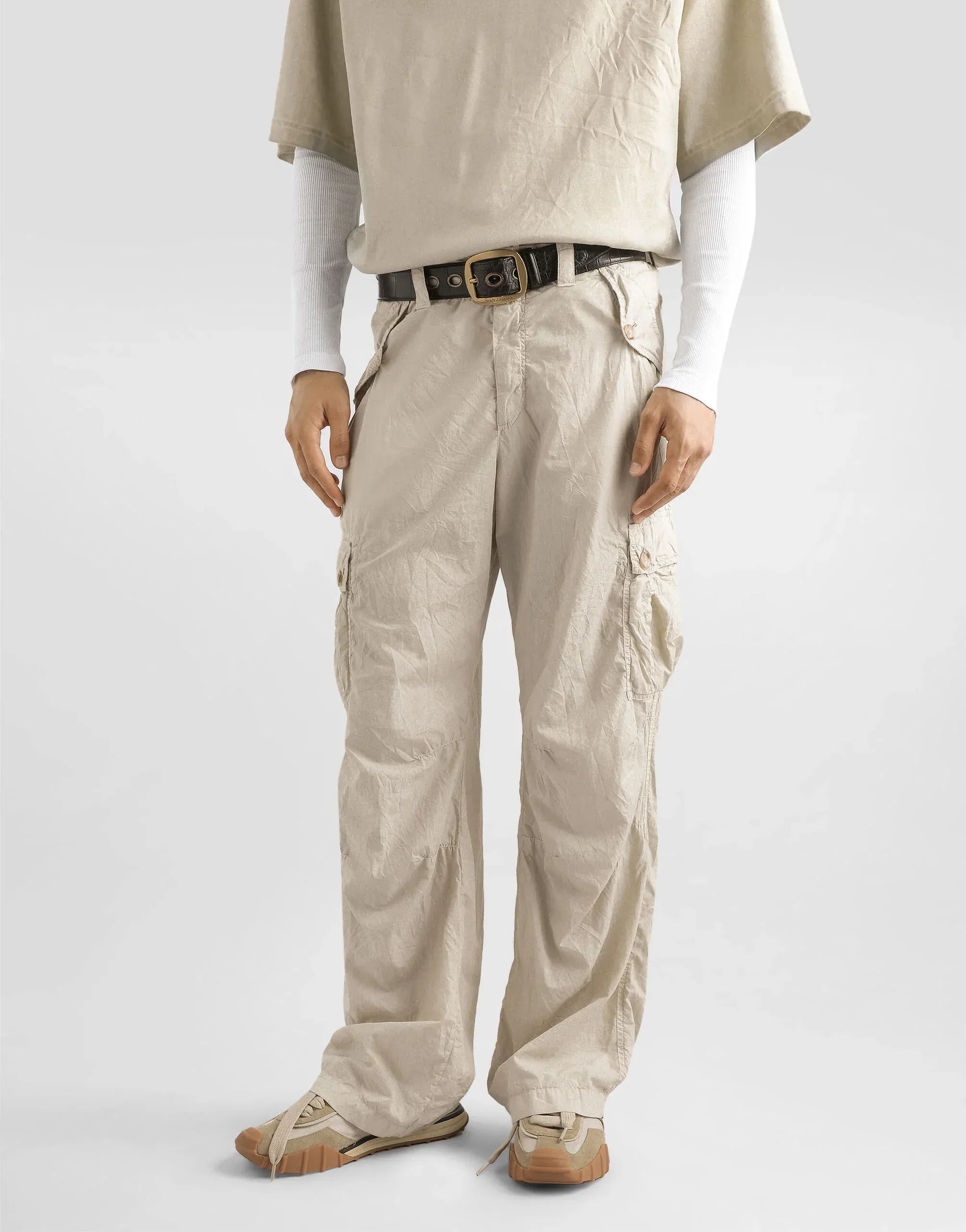 Dolce & Gabbana Garment-Dyed Poplin Trousers