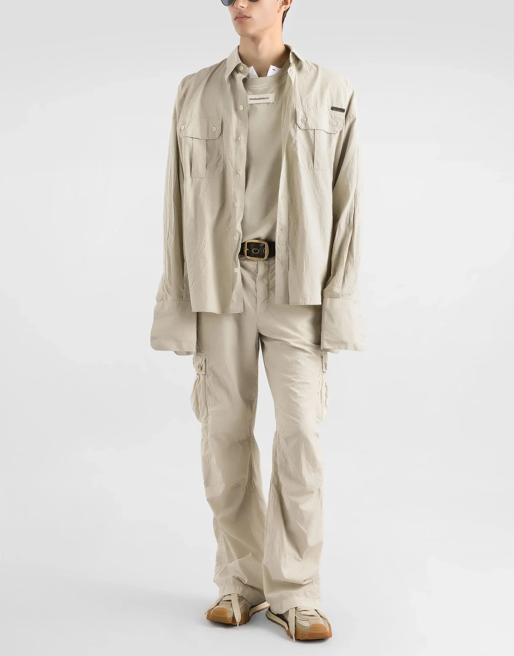 Pantalon en Popeline Teint en Pièce - alternate view