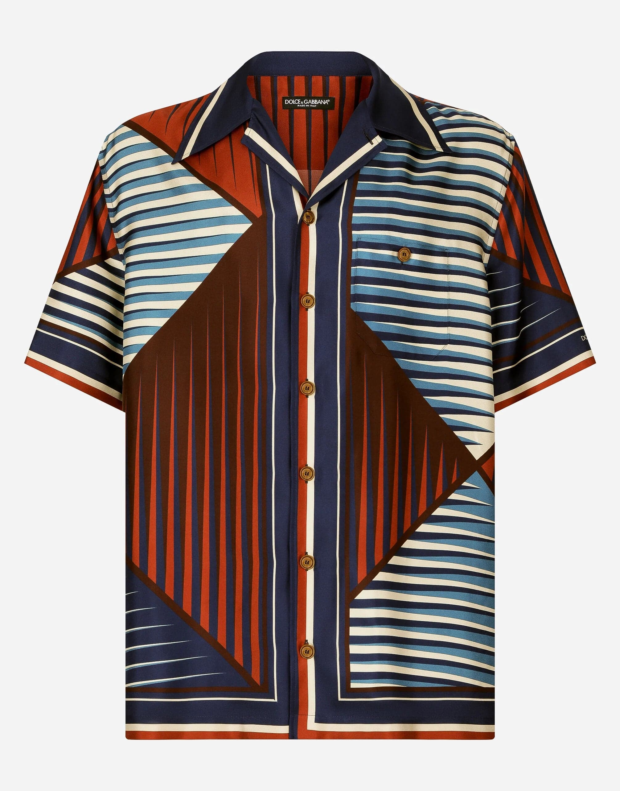 Dolce & Gabbana Geometric-Print Silk Shirt