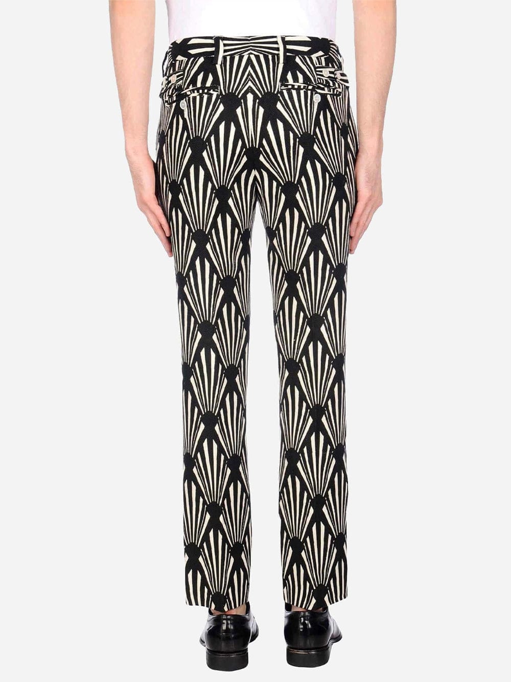 Dolce & Gabbana Geometric Striped Slim Trousers