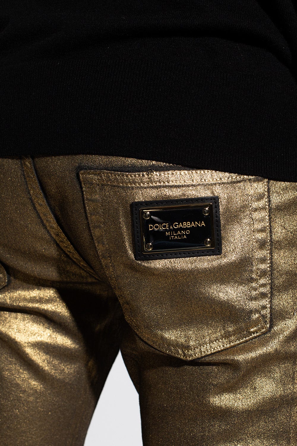 Dolce & Gabbana Gold Coating Skinny Stretch Jeans