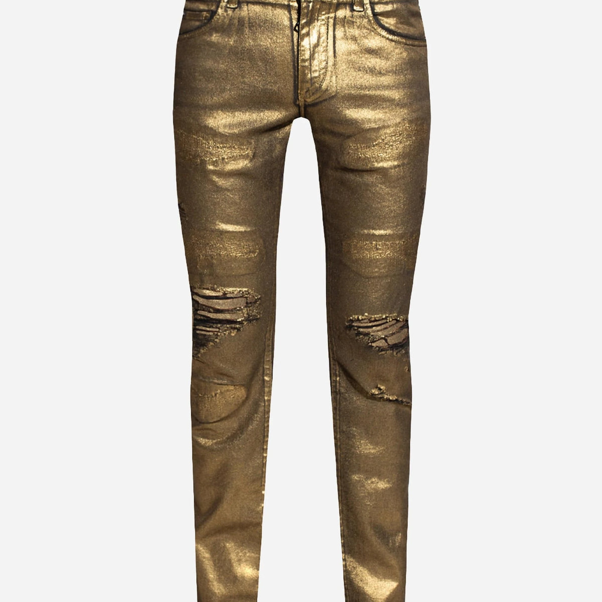 Dolce & Gabbana Gold Coating Skinny Stretch Jeans | Sendegaro IT
