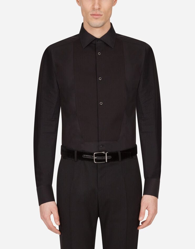 Dolce & Gabbana Gold-Fit Tuxedo Shirt