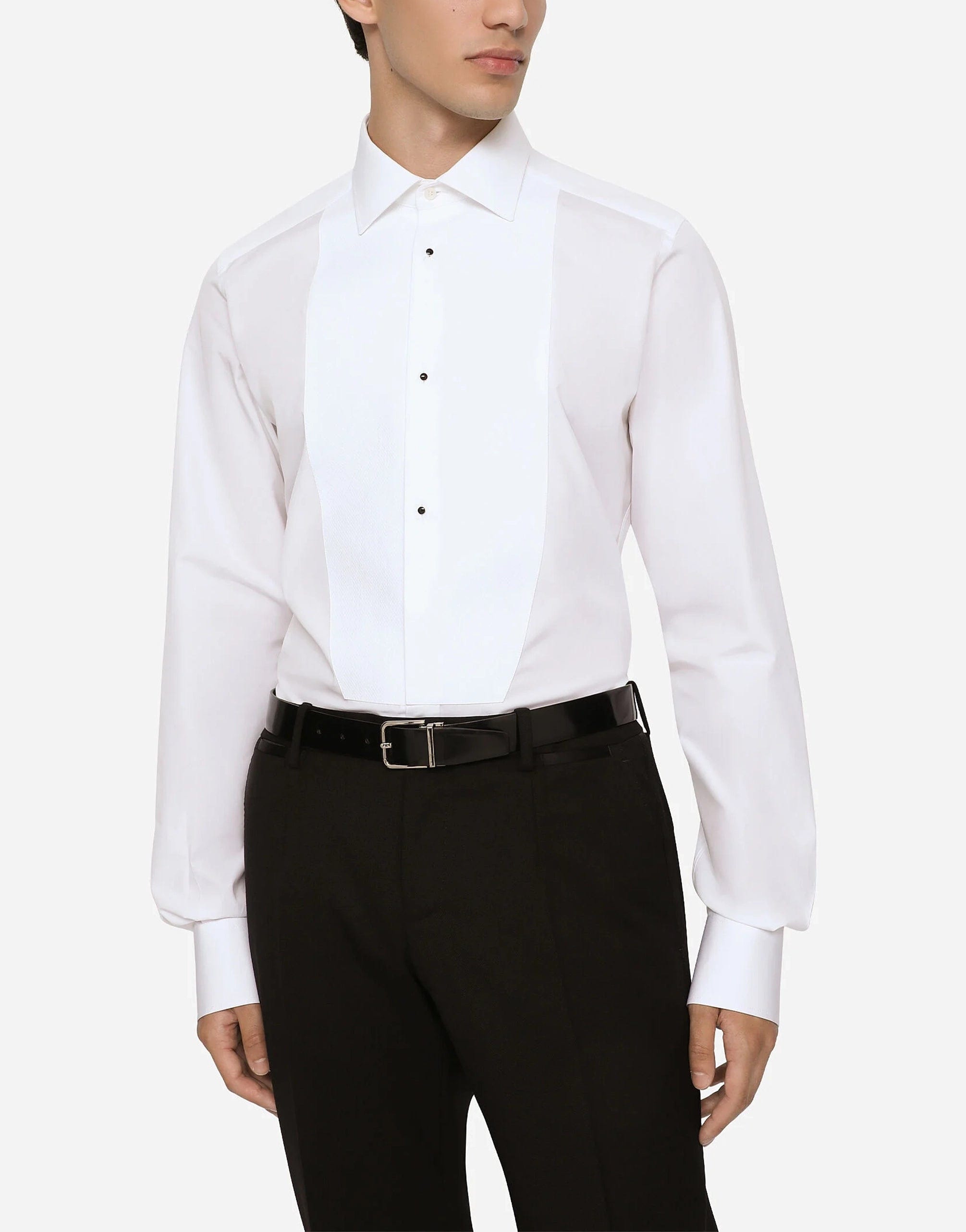 Dolce & Gabbana Gold Fit Tuxedo Shirt