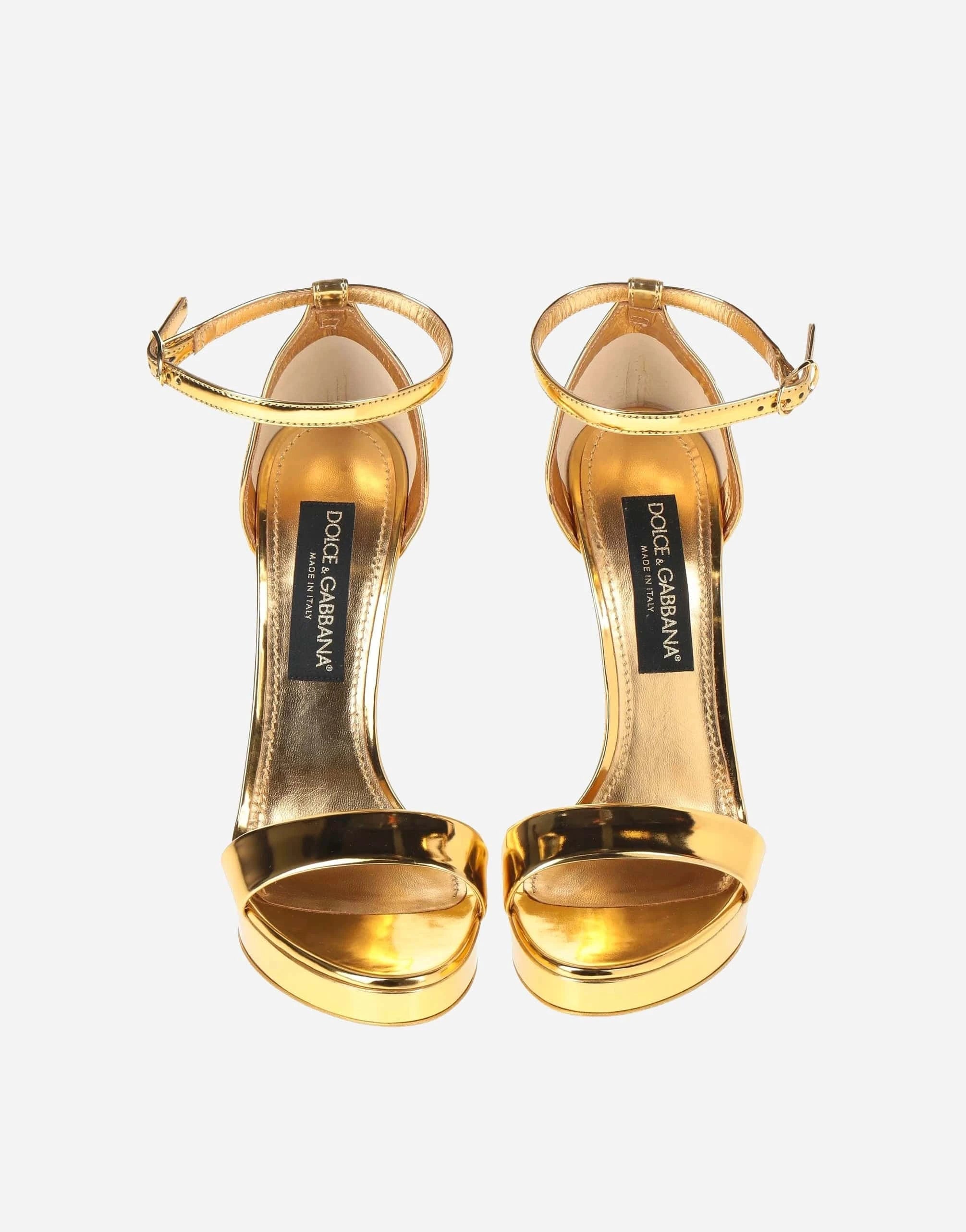 Dolce & Gabbana ゴールドケイラプラットフォームサンダル Dolce & Gabbana ゴールドケイラプラットフォームサンダル