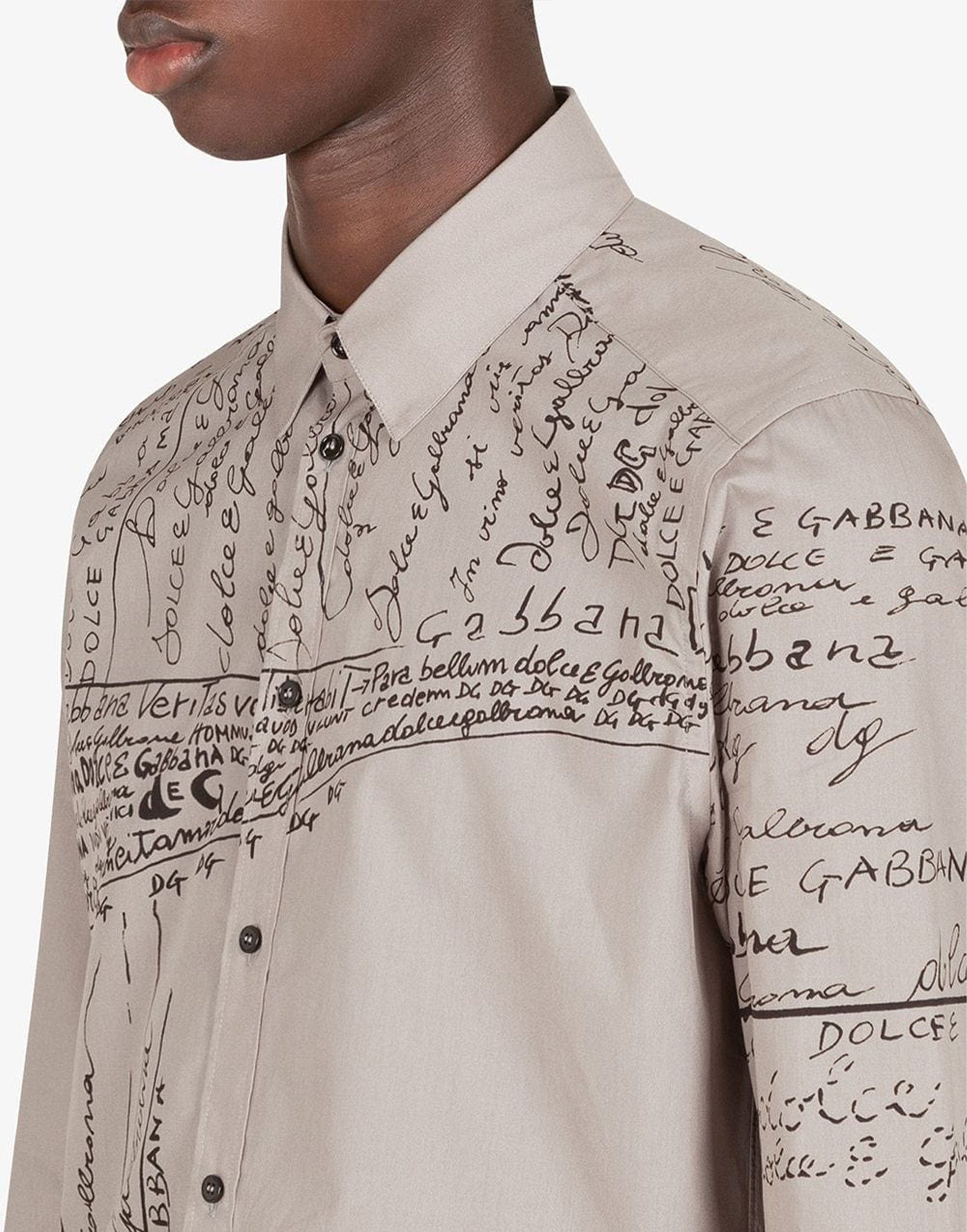 Dolce & Gabbana Gold Logo-Printed Shirt | Sendegaro IT Dolce & Gabbana Gold Logo-Printed Shirt | Sendegaro IT