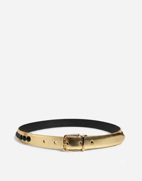 Dolce & Gabbana ゴールドスタッズ付きレザーベルト | Sendegaro JP Dolce & Gabbana ゴールドスタッズ付きレザーベルト | Sendegaro JP