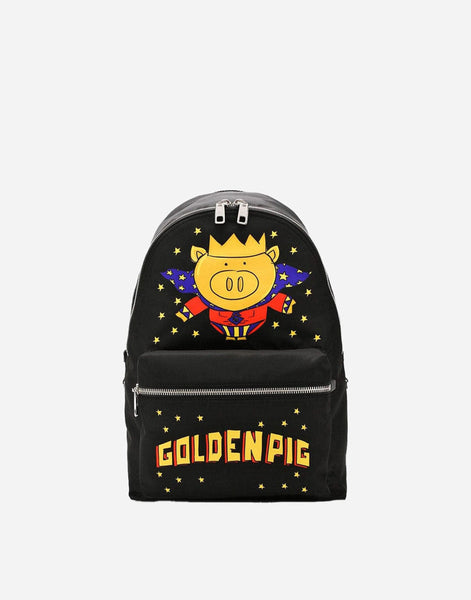 Dolce & Gabbana Golden Super Pig Print Backpack | Sendegaro CH Dolce & Gabbana Golden Super Pig Print Backpack | Sendegaro CH