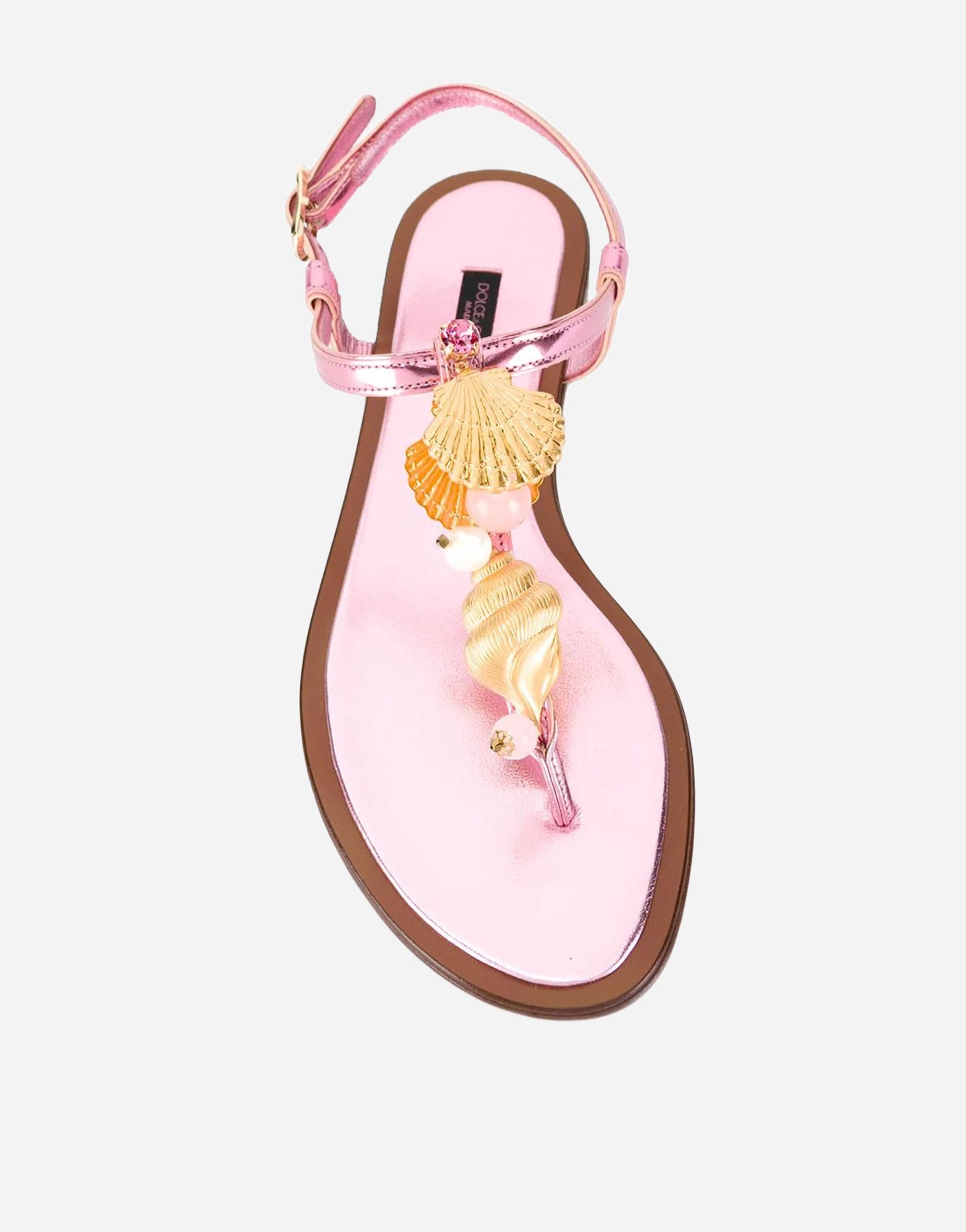 Dolce & Gabbana Golden Shell Sandals