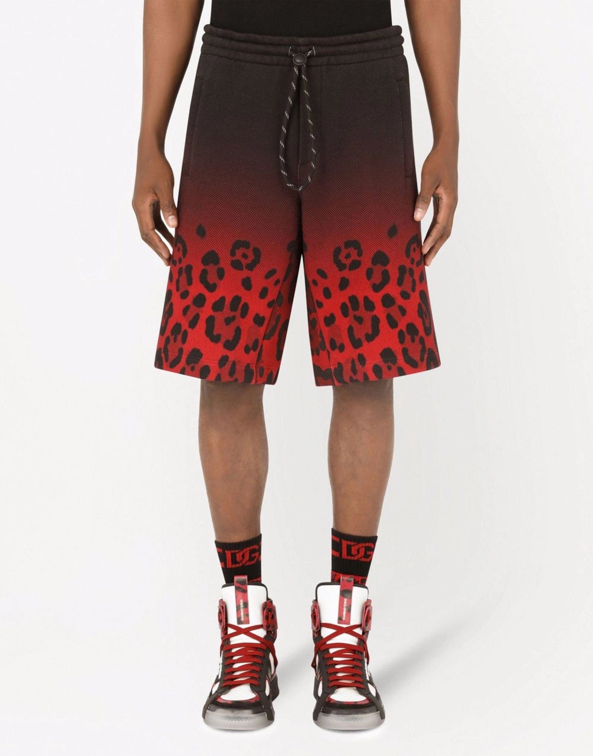 Gradient Leopard-Print Shorts