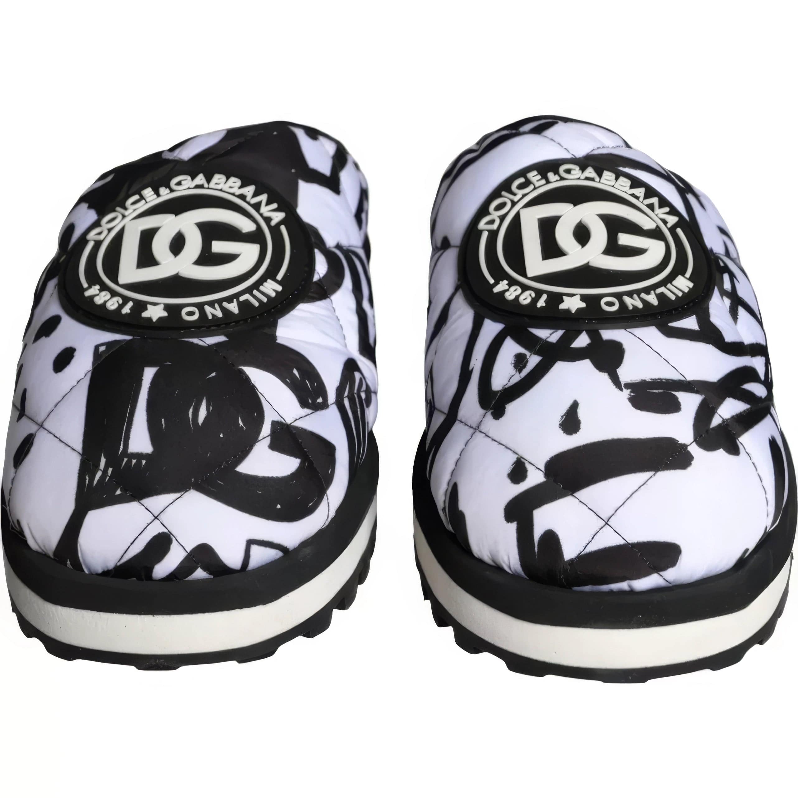 Dolce & Gabbana Graffiti Print Logo Slides