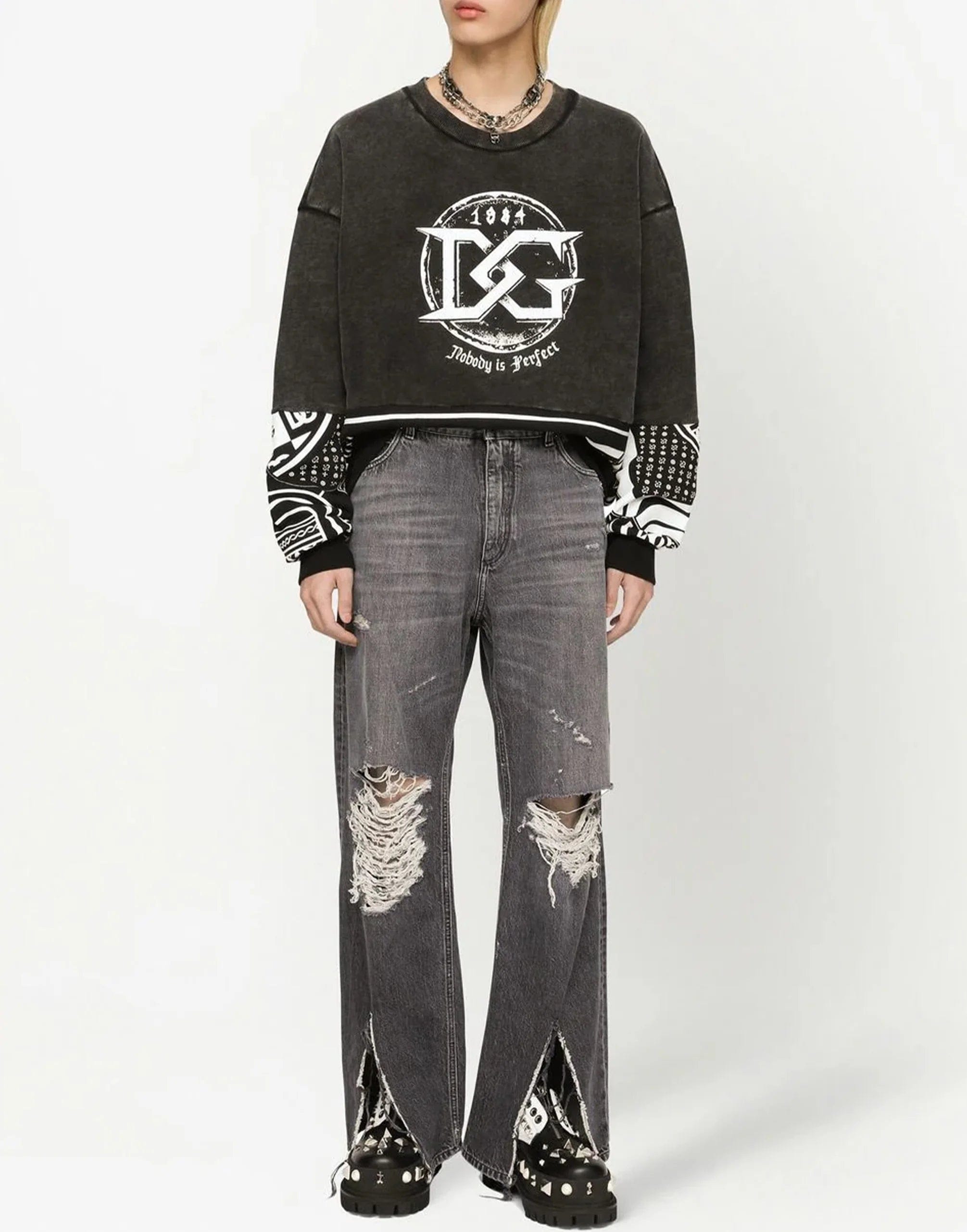 Dolce & Gabbana Graphic-Print With Logo Sweatshirt