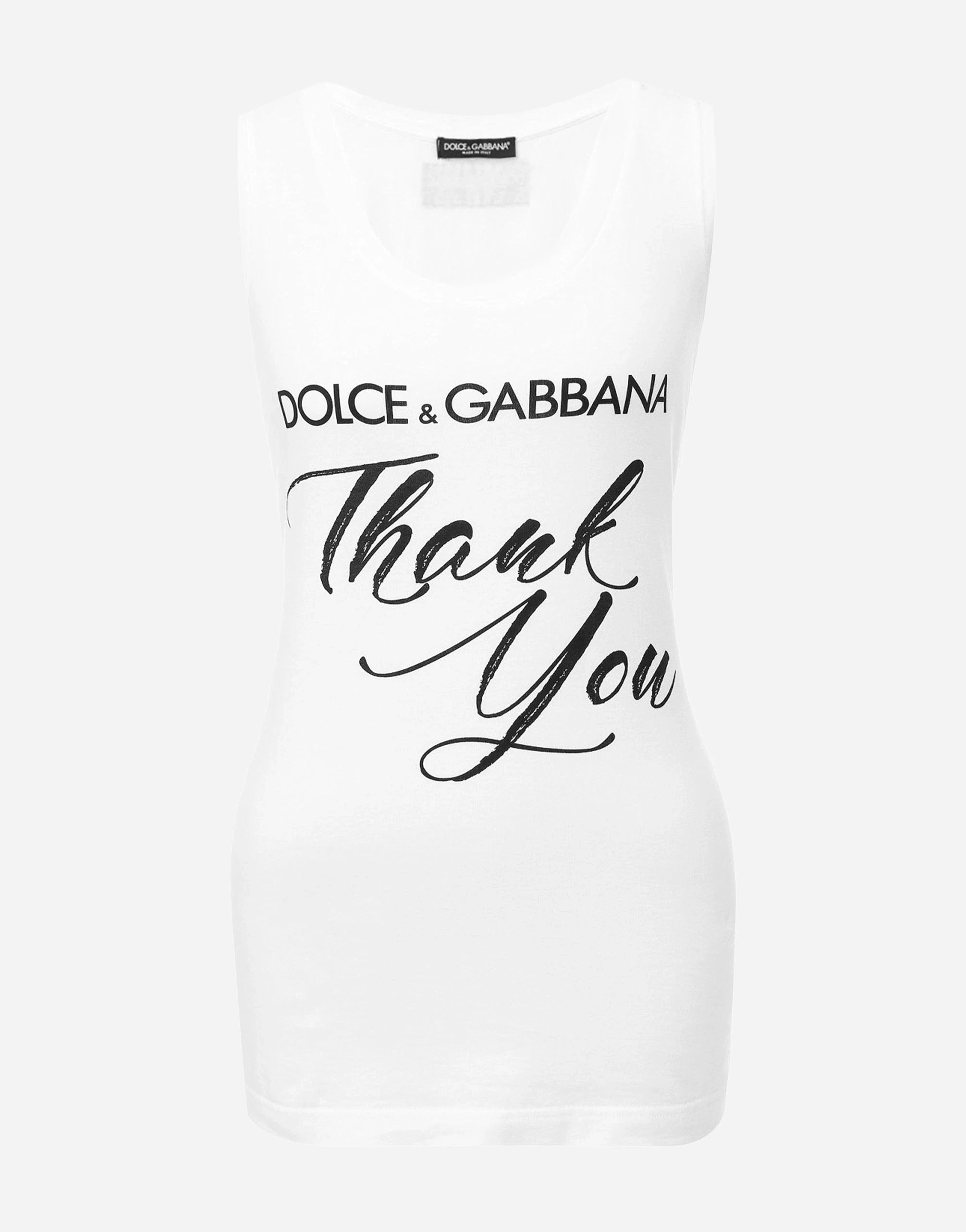 Dolce & Gabbana Graphic-Printed Tank Top | Sendegaro Dolce & Gabbana Graphic-Printed Tank Top | Sendegaro