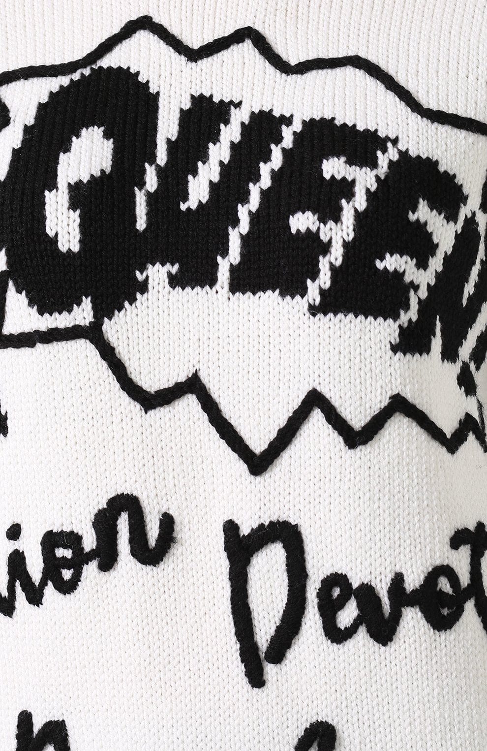 Dolce & Gabbana Graphic Slogan Intarsia Knit Sweater