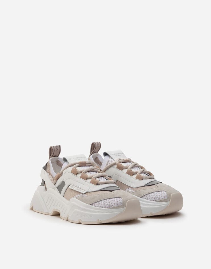 Dolce & Gabbana Grey Stretch Knit Daymaster Sneakers