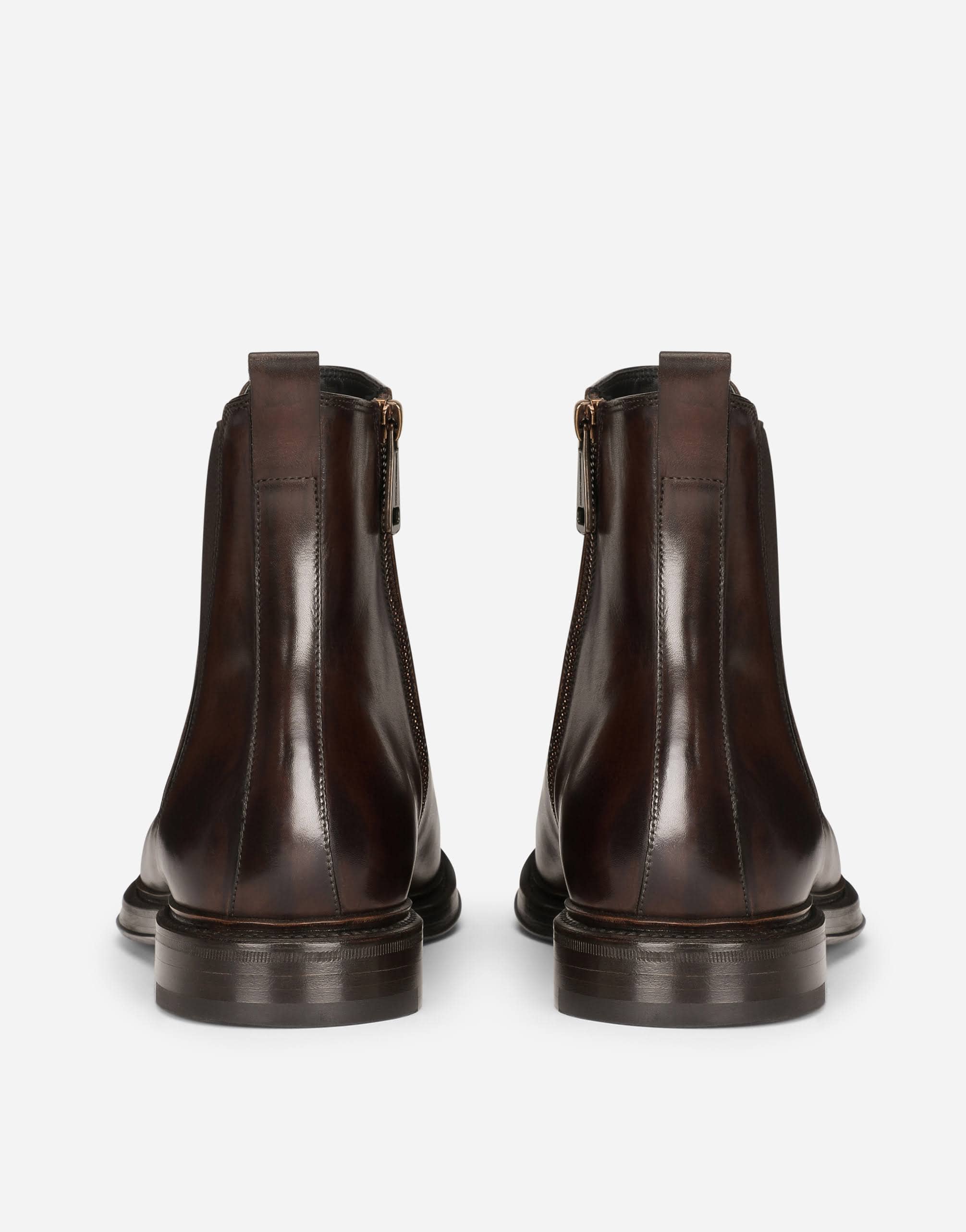 Dolce & Gabbana Hand-Painted Calfskin Chelsea Boots