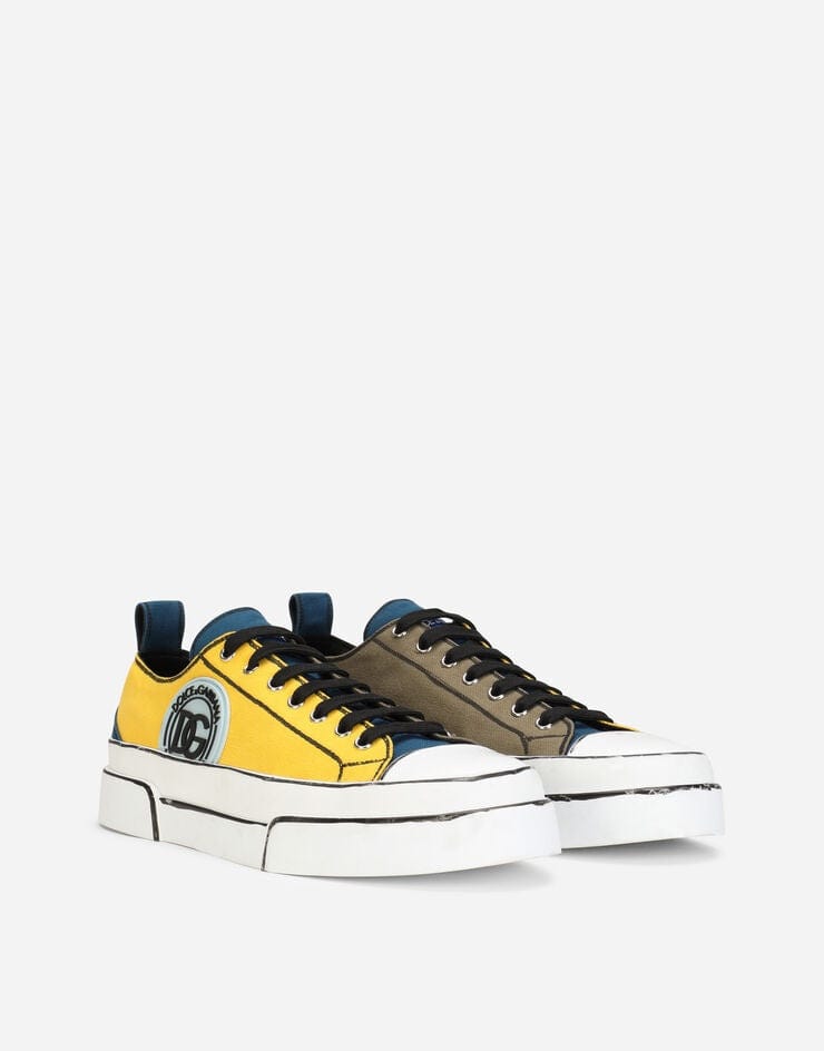 Dolce & Gabbana Hand-Painted Canvas Portofino Sneakers