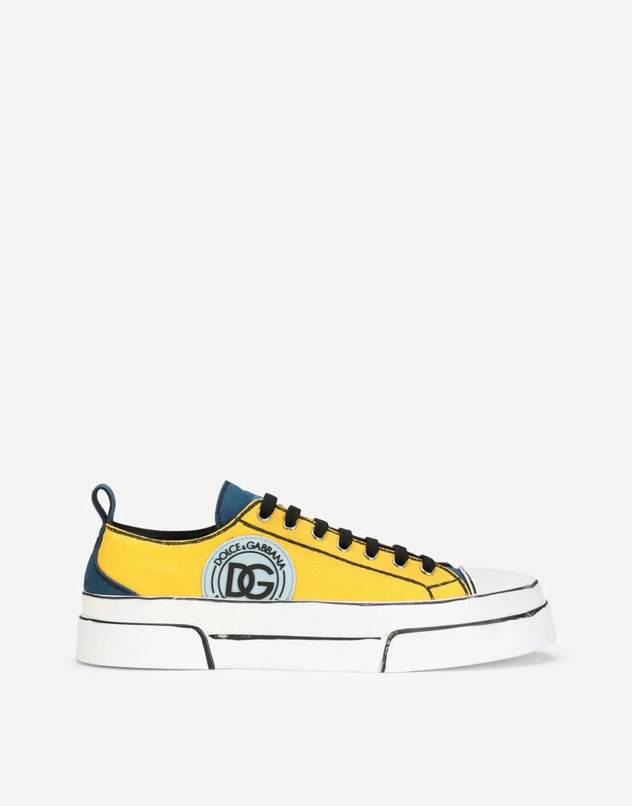 Dolce & Gabbana Hand-Painted Canvas Portofino Sneakers